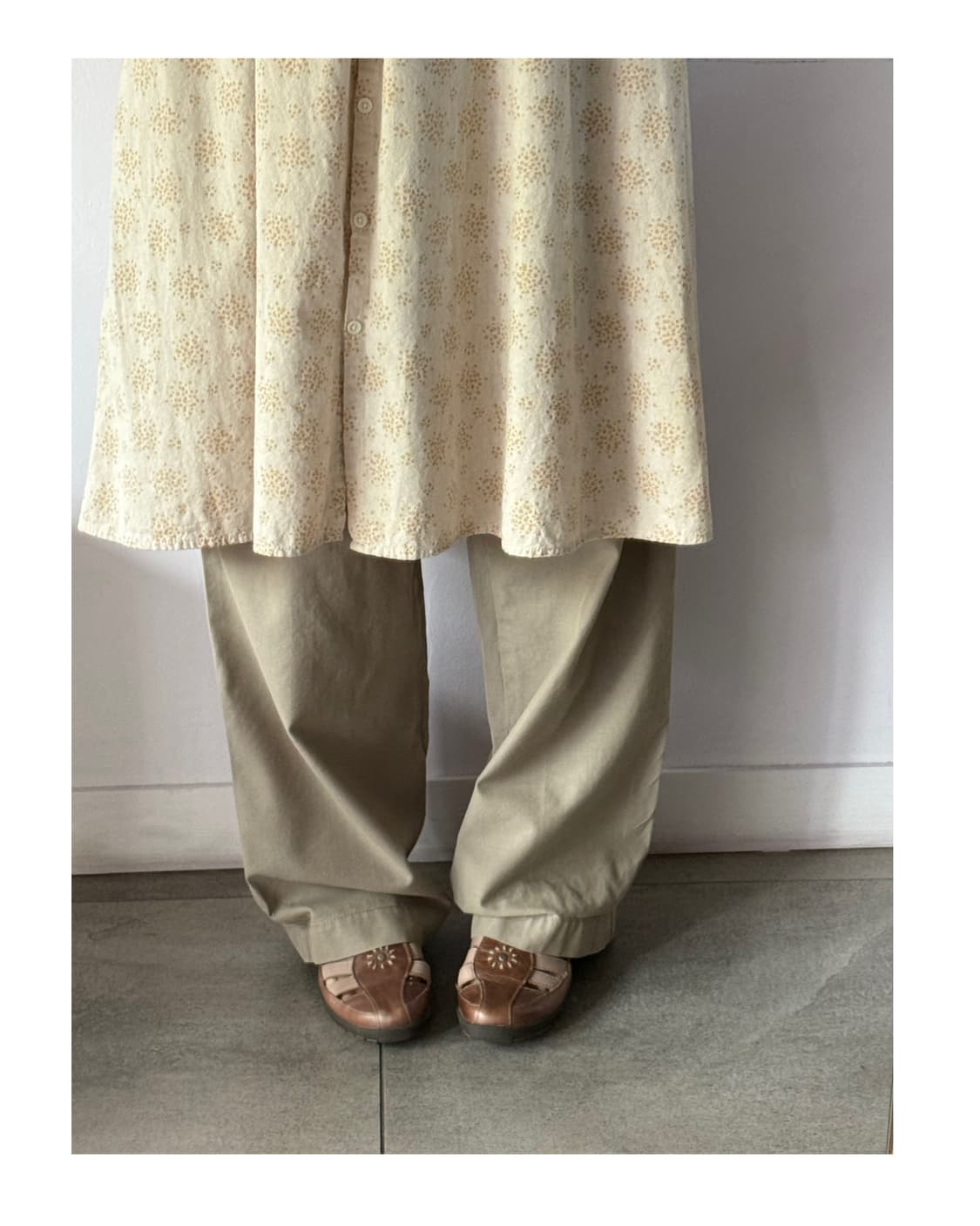 일본빈티지 잔꽃 베이지원피스 봄원피스 상품이미지4