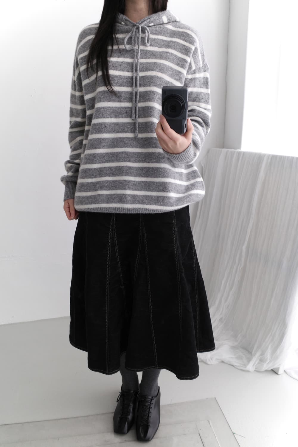 stripe hood knit 상품이미지5