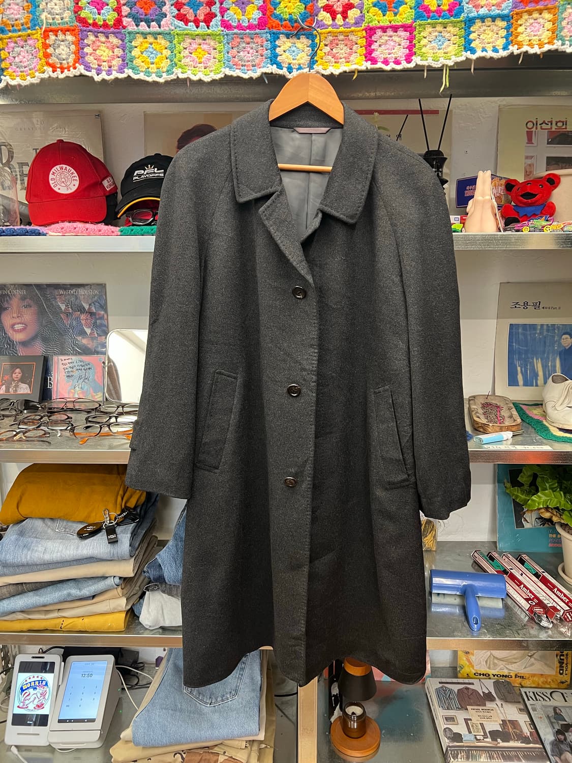 Pure Cashmere 100% Charcoal Coat 상품이미지1