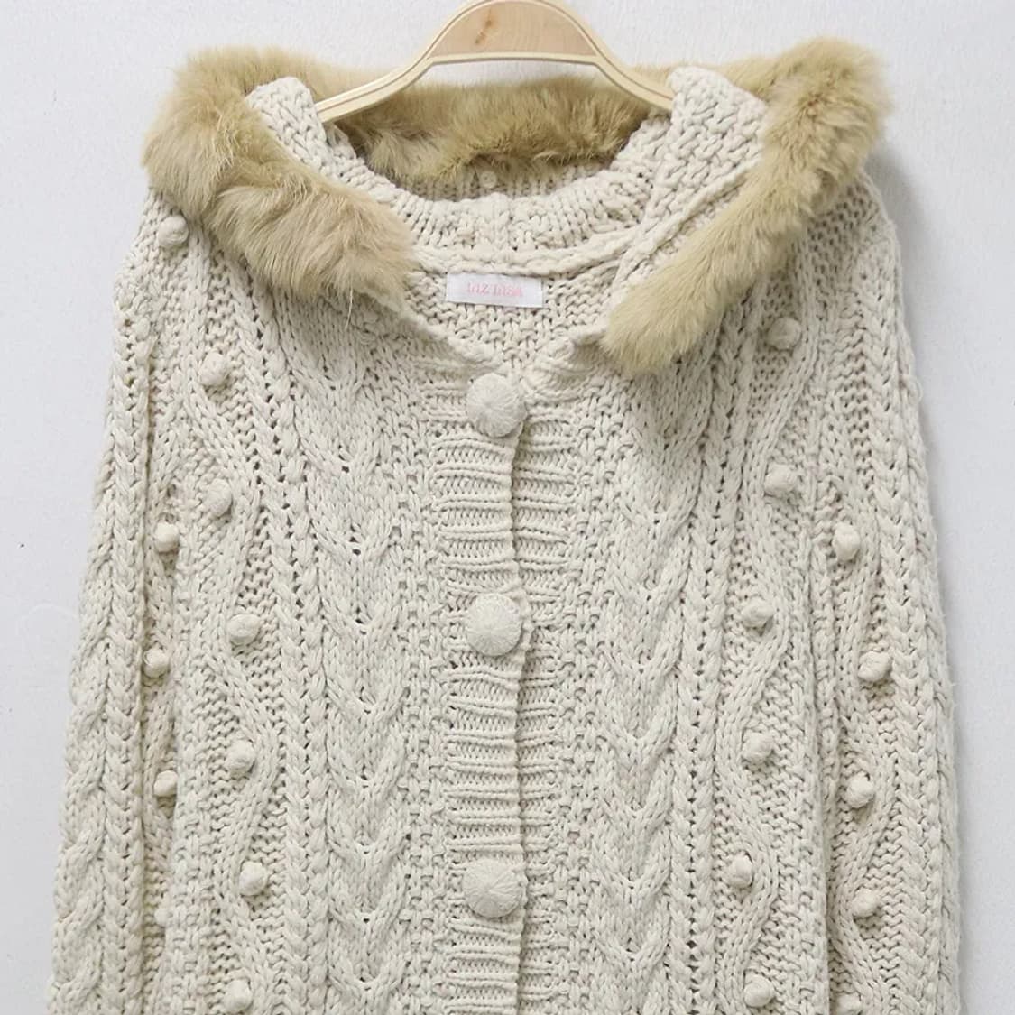 리즈리사 후드 롱 니트 폼폼 가디건 63248 상품이미지3