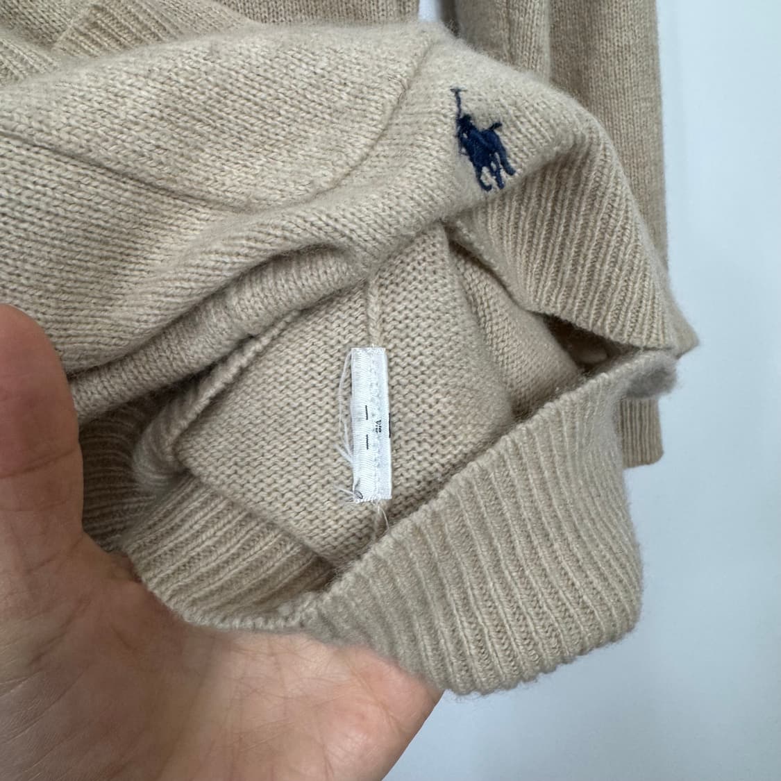 폴로 랄프로렌 울 캐시미어 베이지 여자 가디건(마른66까지) 상품이미지6