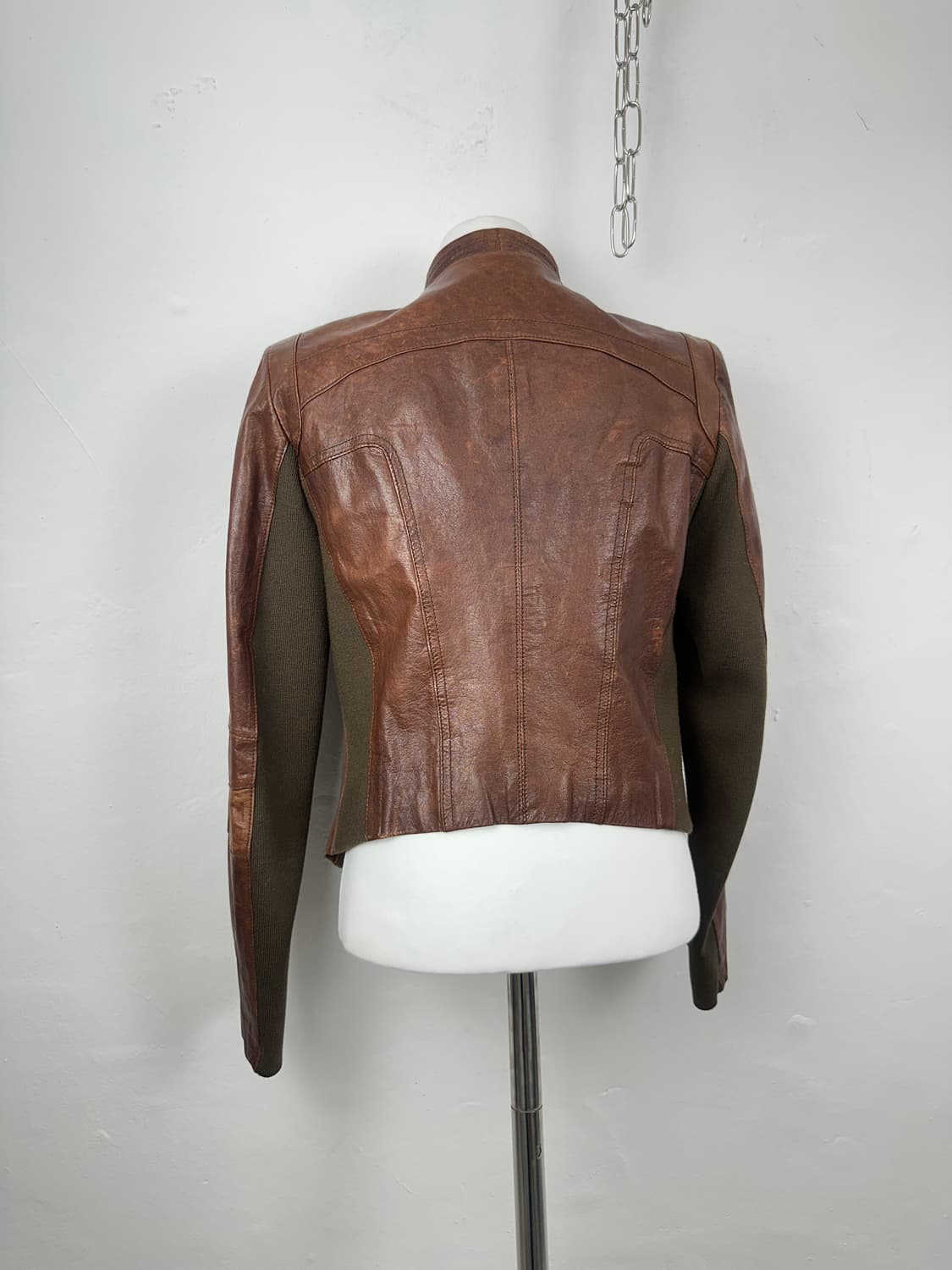 Panelled Leather & Knit Hybrid Jacket 상품이미지3