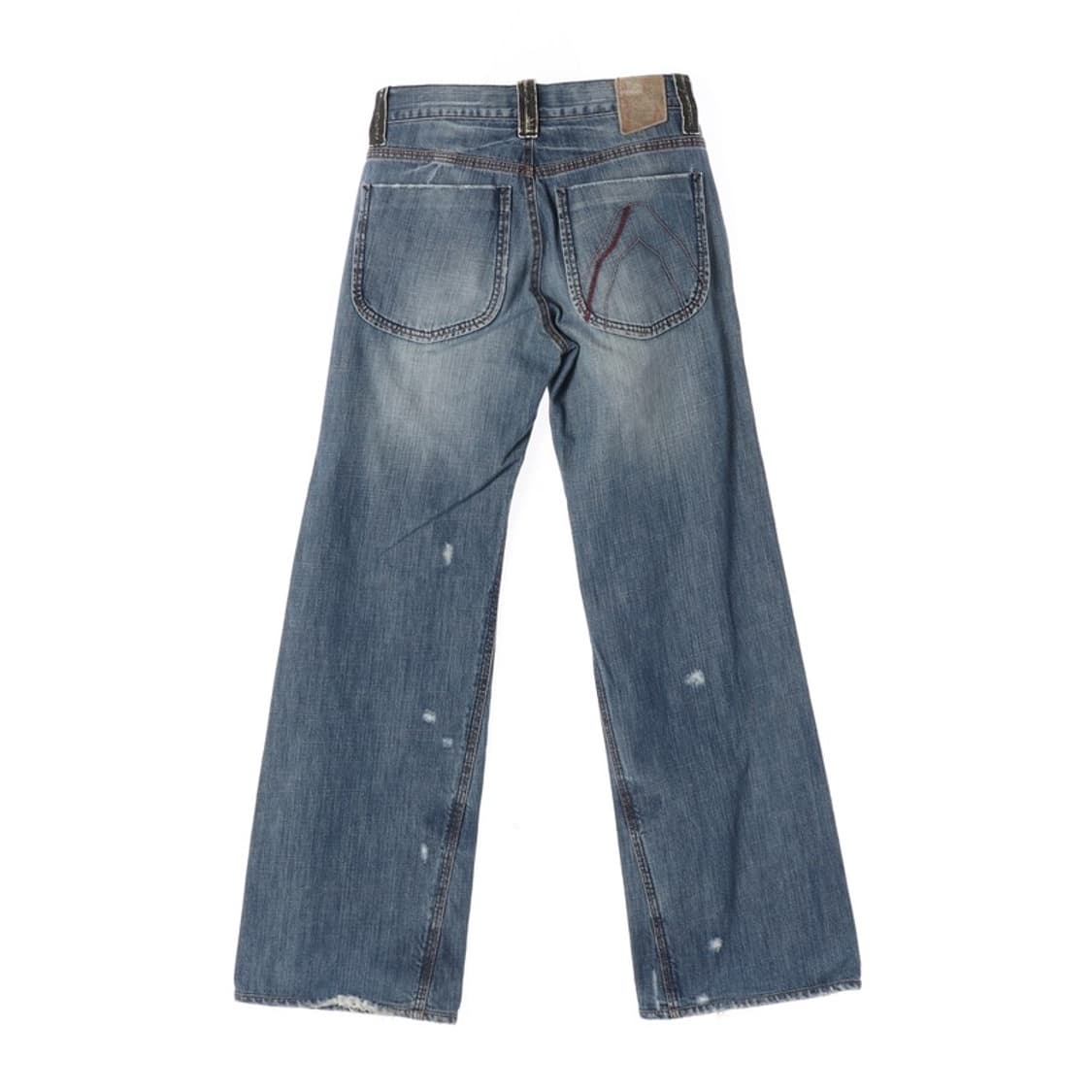 버커루 빈티지 캣워싱 와이드 데님 팬츠 28 상품이미지2