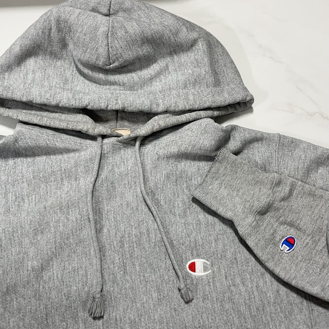 [정품] 챔피온 그레이 투로고 후드티 [ S ] 상품이미지3