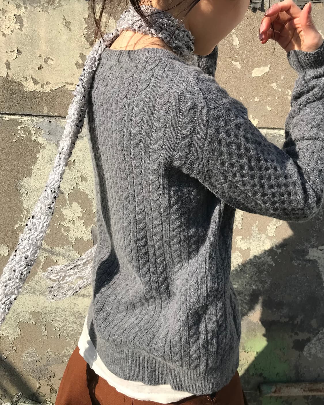 그레이 램스울 가디건 상품이미지5