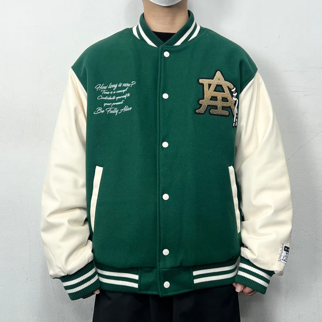 아디다스 팀 그린 배색 MC 바시티 자켓 상품이미지3