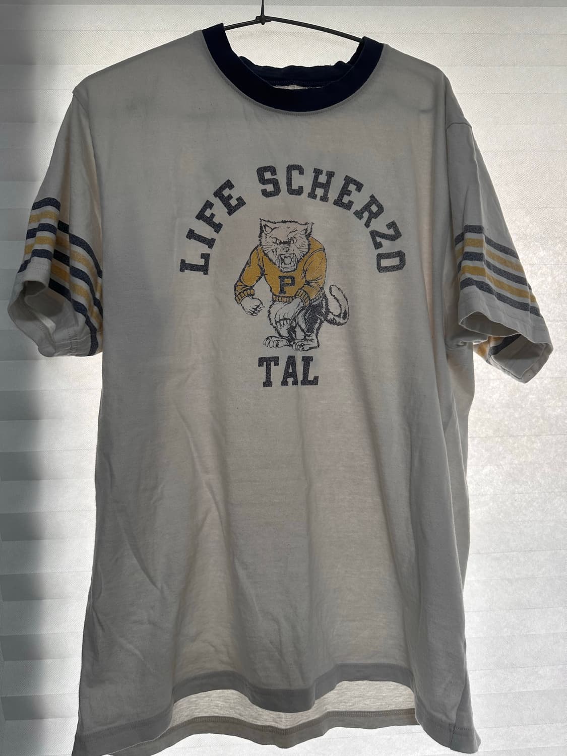 캐피탈 20 텐지쿠 링거 티셔츠 컬리지 캣 피탈 Pt 라이트 그레이 상품이미지1