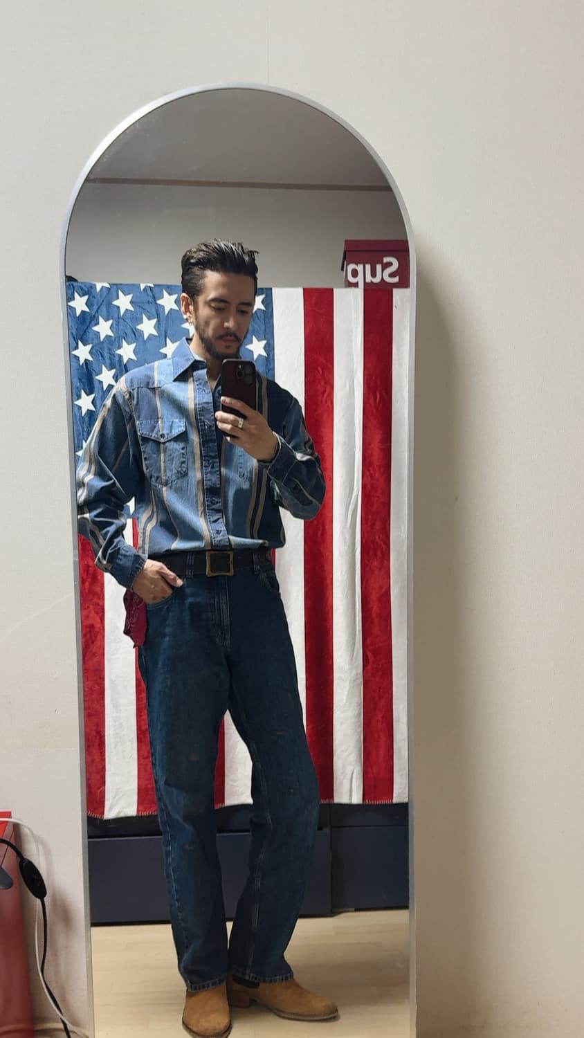 랭글러 웨스턴셔츠 Wrangler western shirt 빈티지 [L] 상품이미지5
