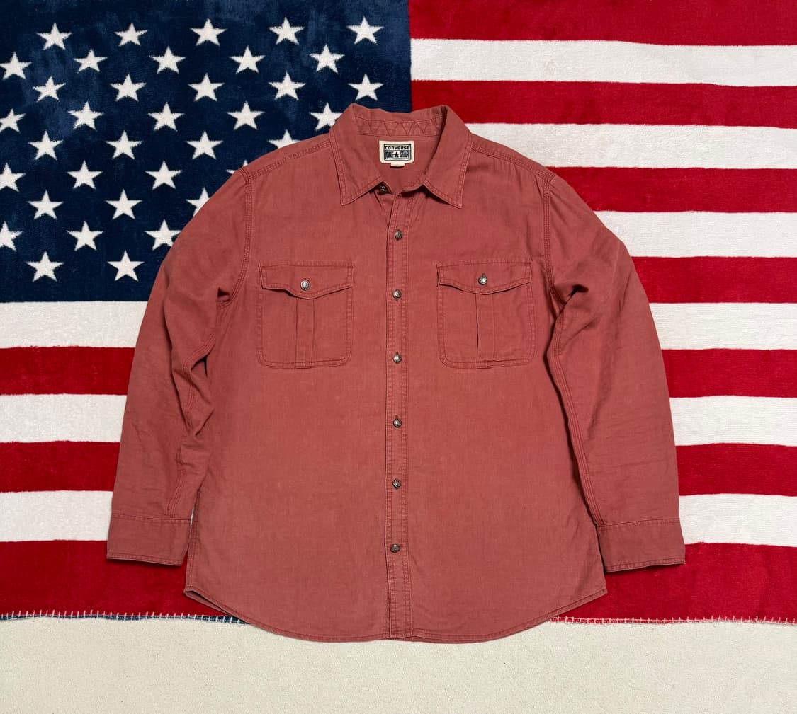 컨버스 빈티지 린넨셔츠 Converse Linen Blend Shirt. 상품이미지1