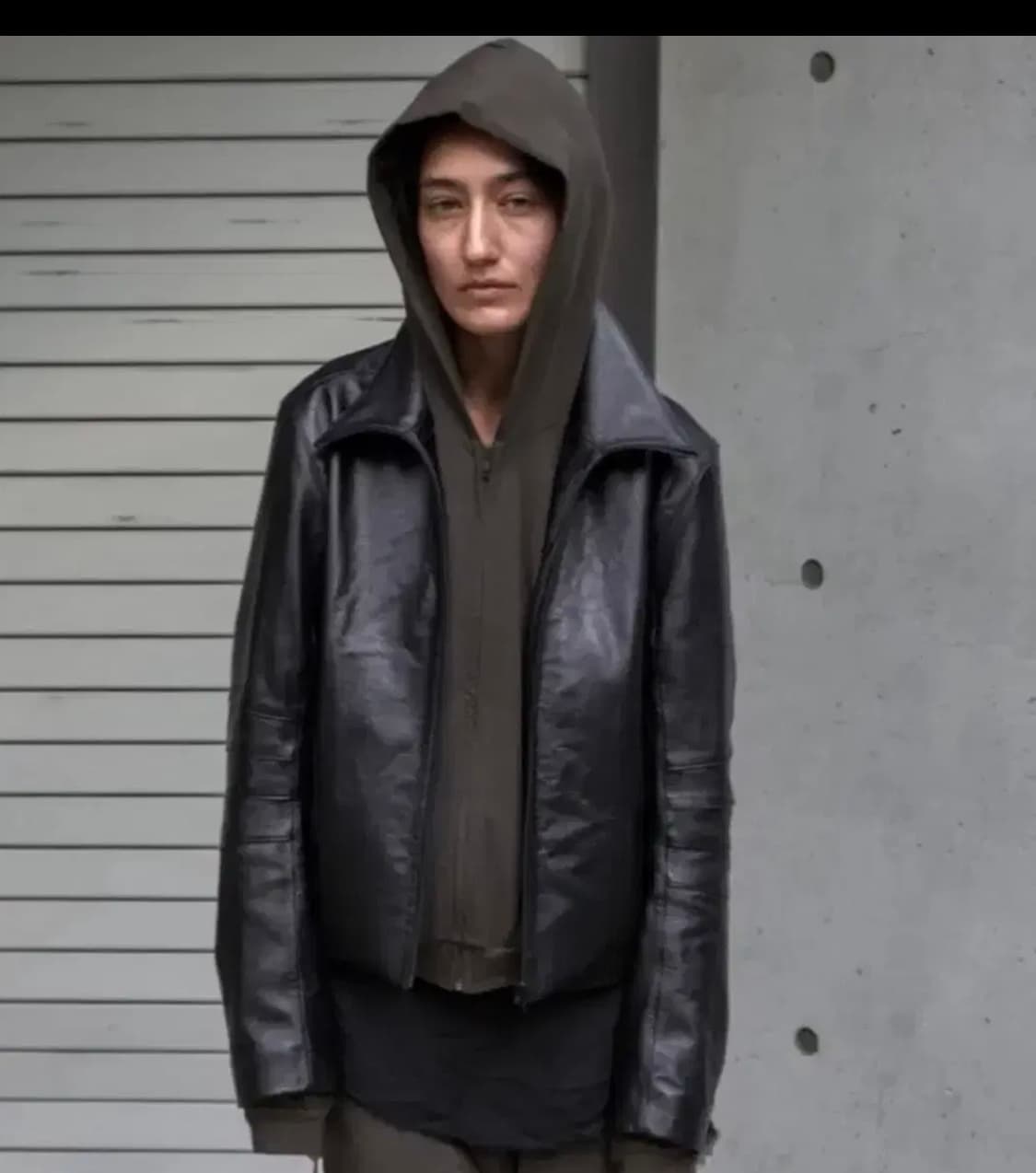 머듈 레더자켓 블랙 1사이즈 상품이미지1