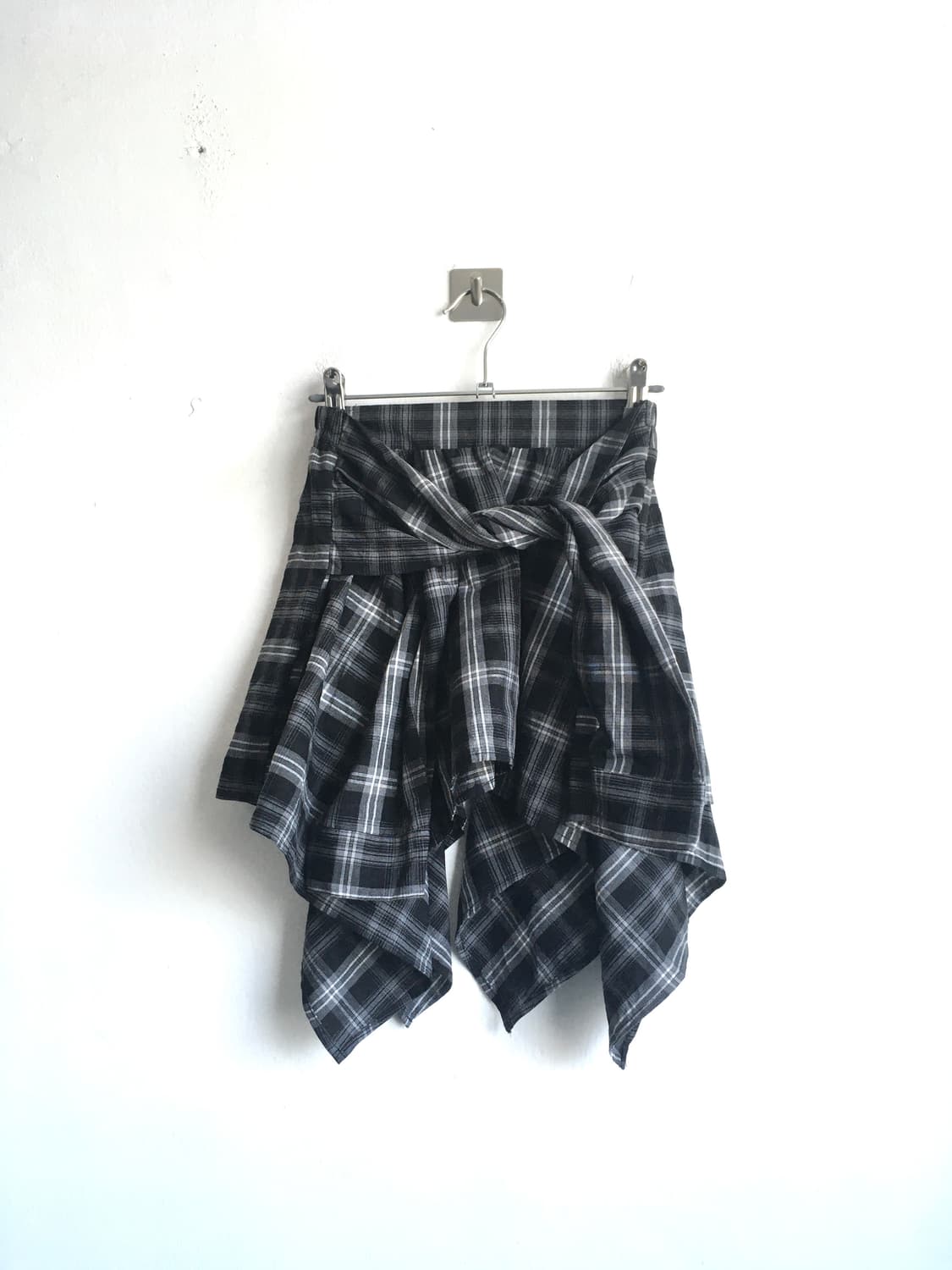 jpn vintage check layered midi skirt 상품이미지1