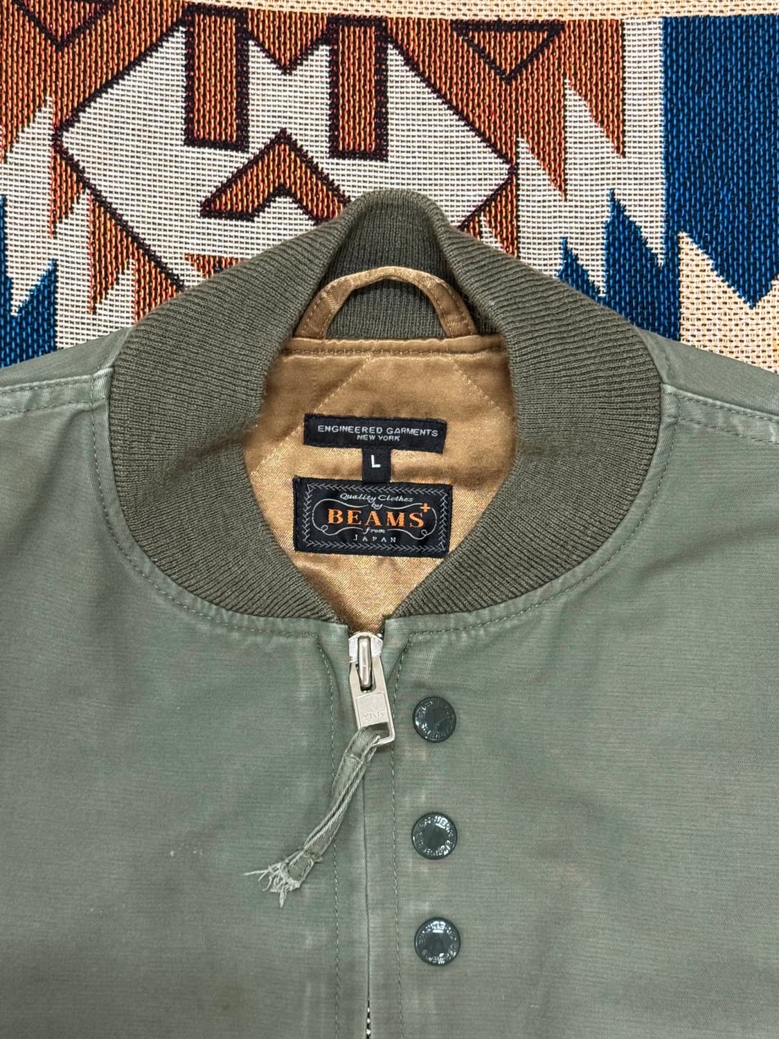 엔지니어드 가먼츠 X 빔즈 플러스 플라이트 자켓 L 상품이미지3