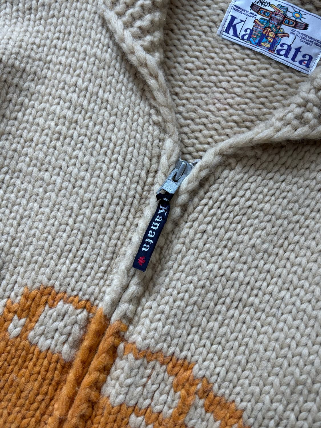 Kanata 카나타 붕붕 베이지 코위찬 울 집업 상품이미지4