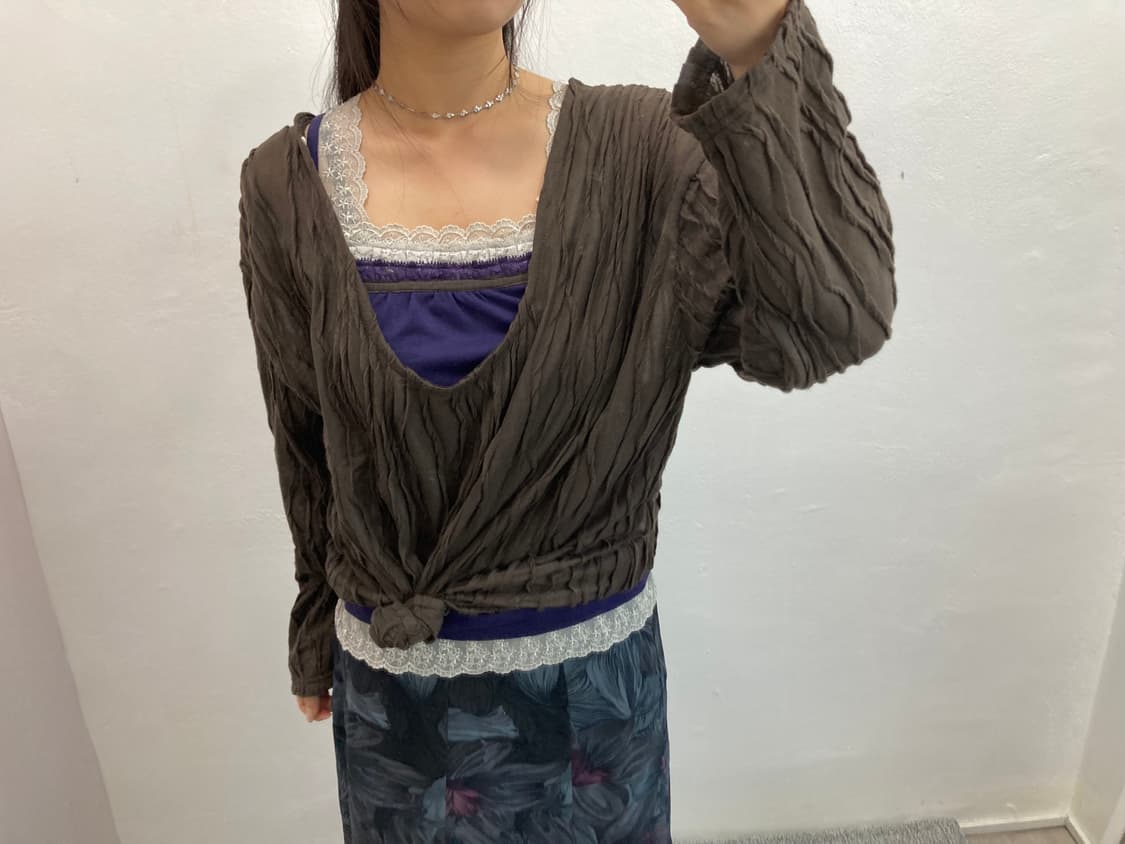 브라운 셔링 긴팔티  상품이미지3