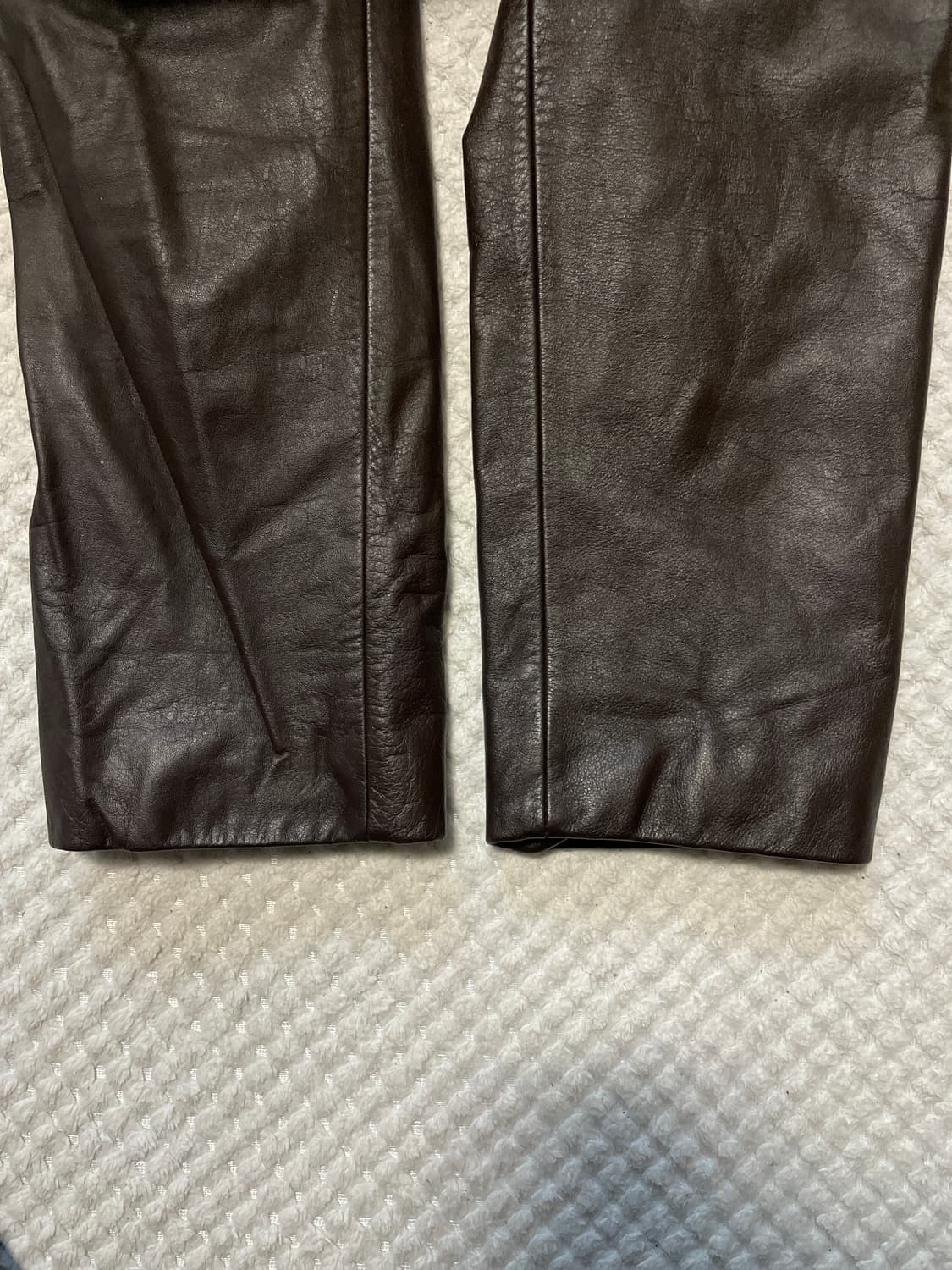 광희시장 웨스턴 무드 카우하이드 소가죽 레더 카 코트 다크 브라운 상품이미지7