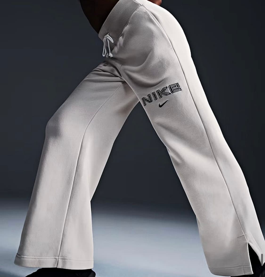 [완전새상품]Nike 하이웨이스트 와이드 레그 로고 팬츠 S 상품이미지3