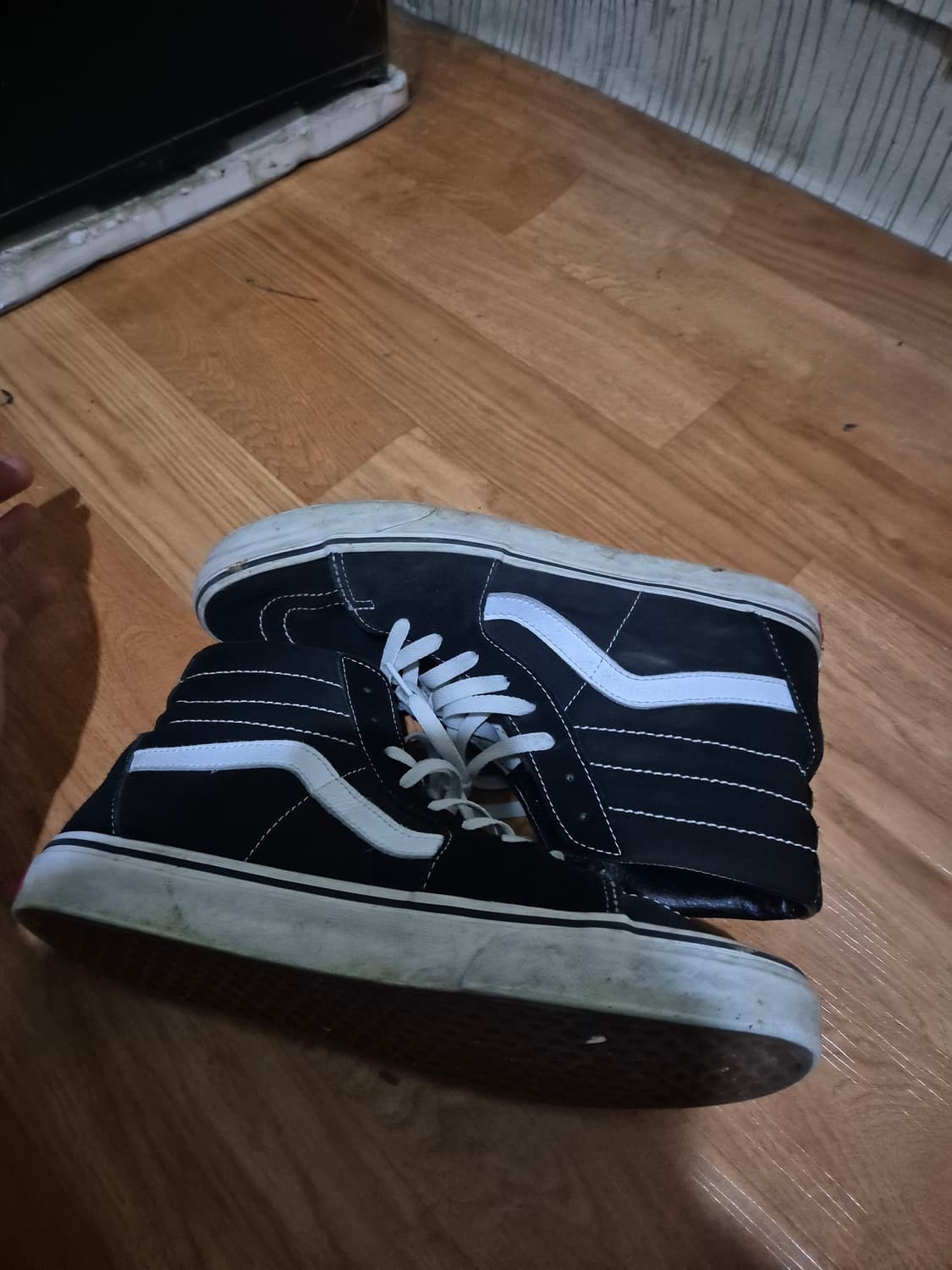 반스 스케이트 하이 블랙 화이트 295mm 상품이미지3