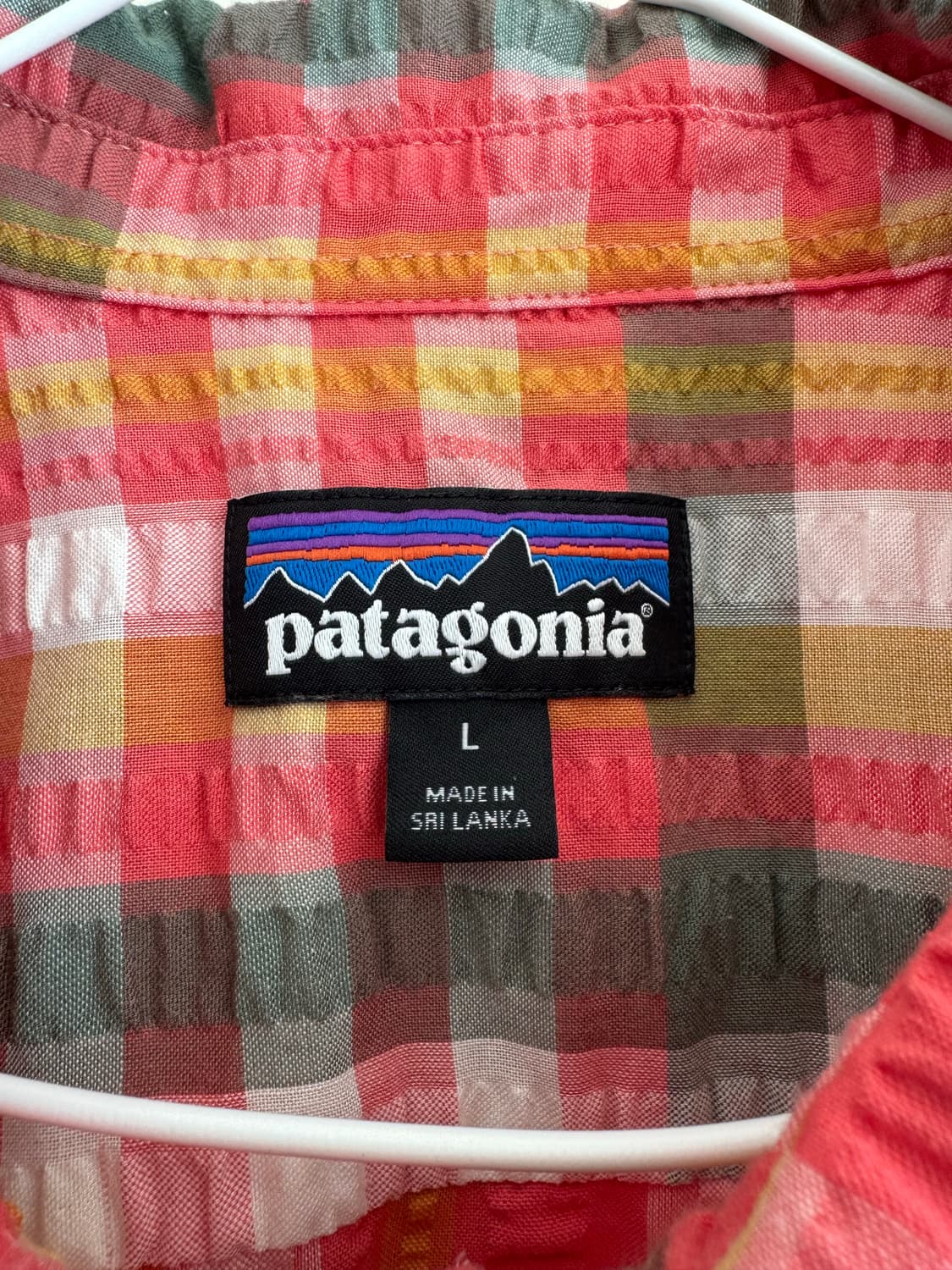 [L] 파타고니아 시어서커 체크 반팔 셔츠 상품이미지2