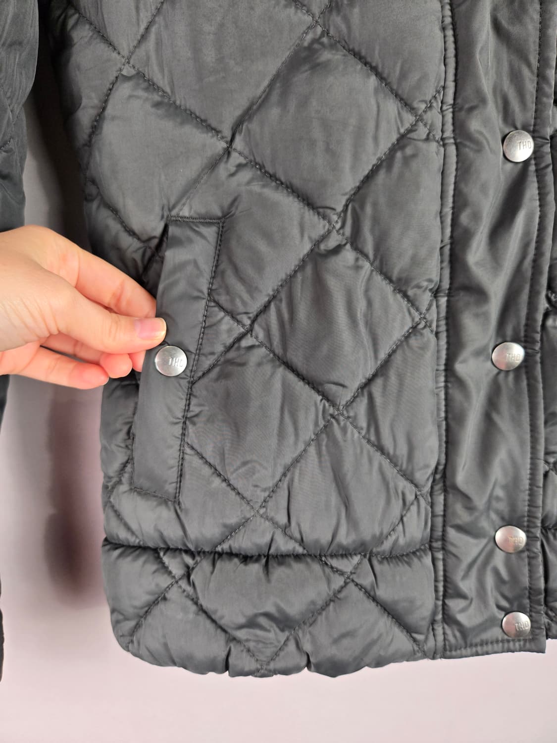 [무료배송]타미힐피거데님 S 여성 퀼팅 패딩 자켓 블랙 상품이미지5
