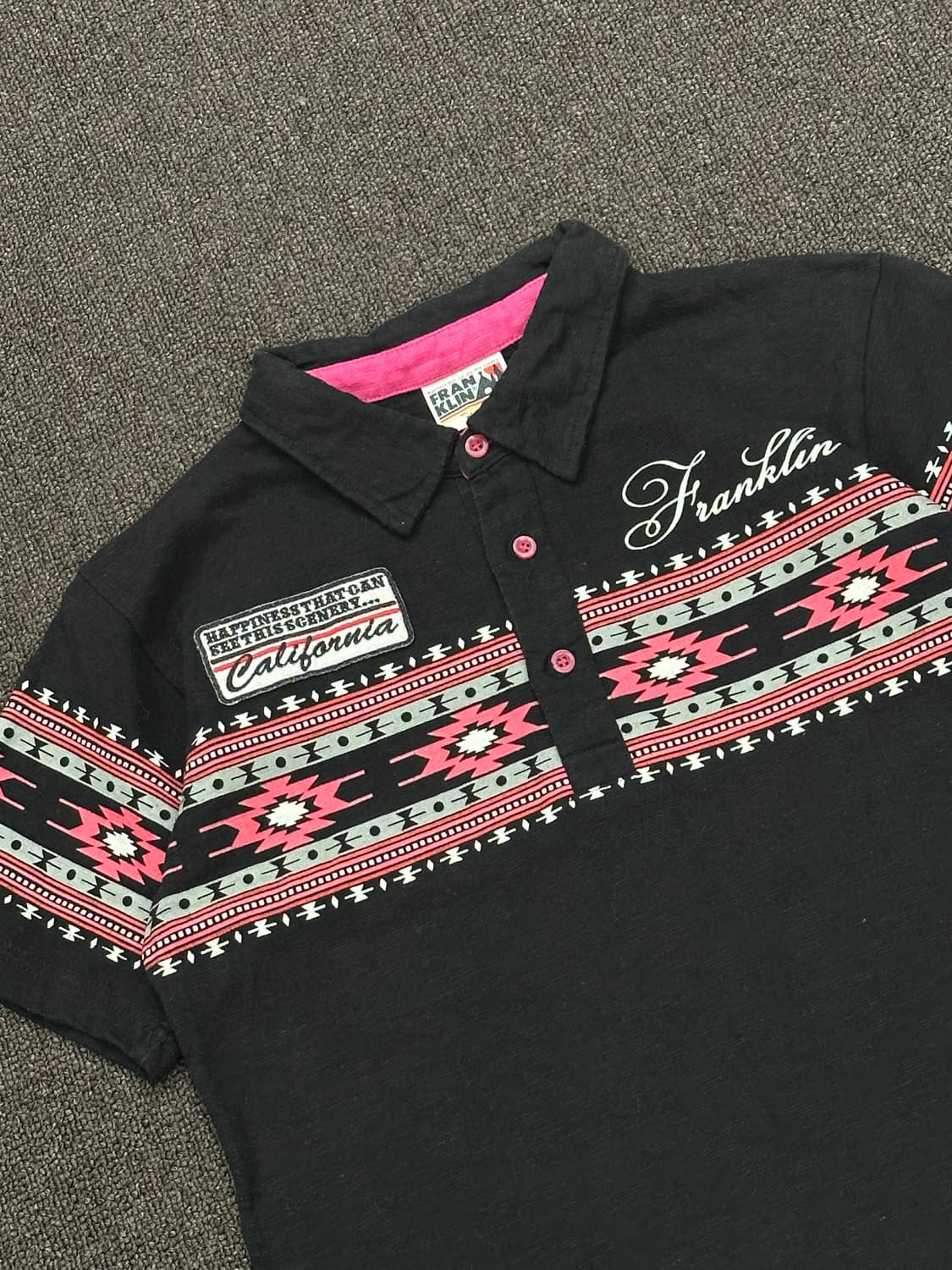 M)Japanese vintage 여성 패턴 볼링 반팔 셔츠 상품이미지2