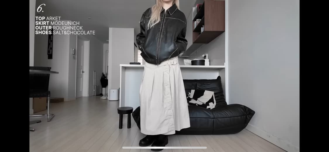 러프넥 레더 블루종 자켓 상품이미지2