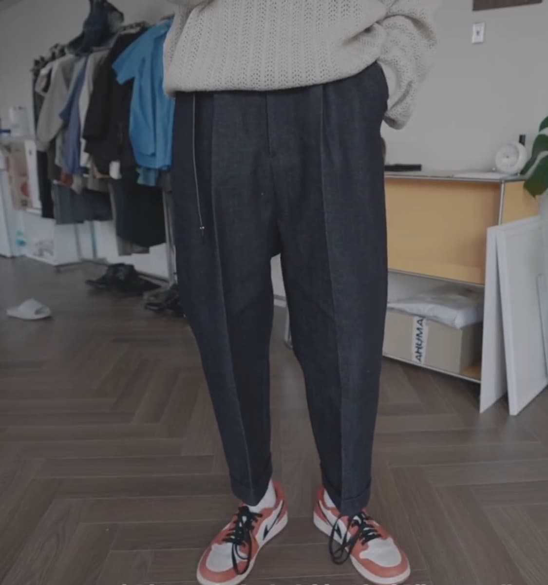 [M] 이얼즈어고 하이웨이스트 테이퍼드 데님 상품이미지3