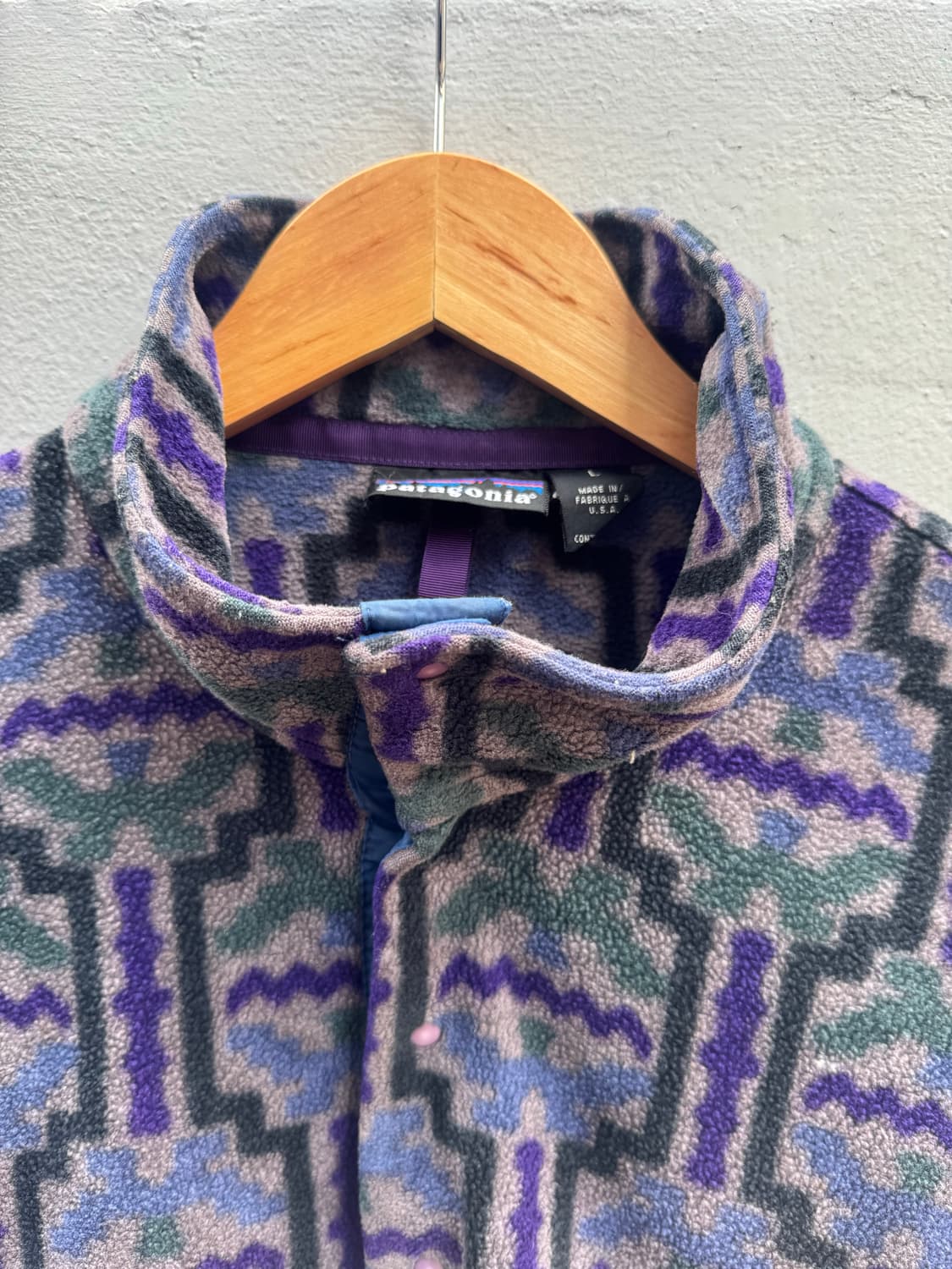 90s 파타고니아 신칠아 스냅 플리스 상품이미지4
