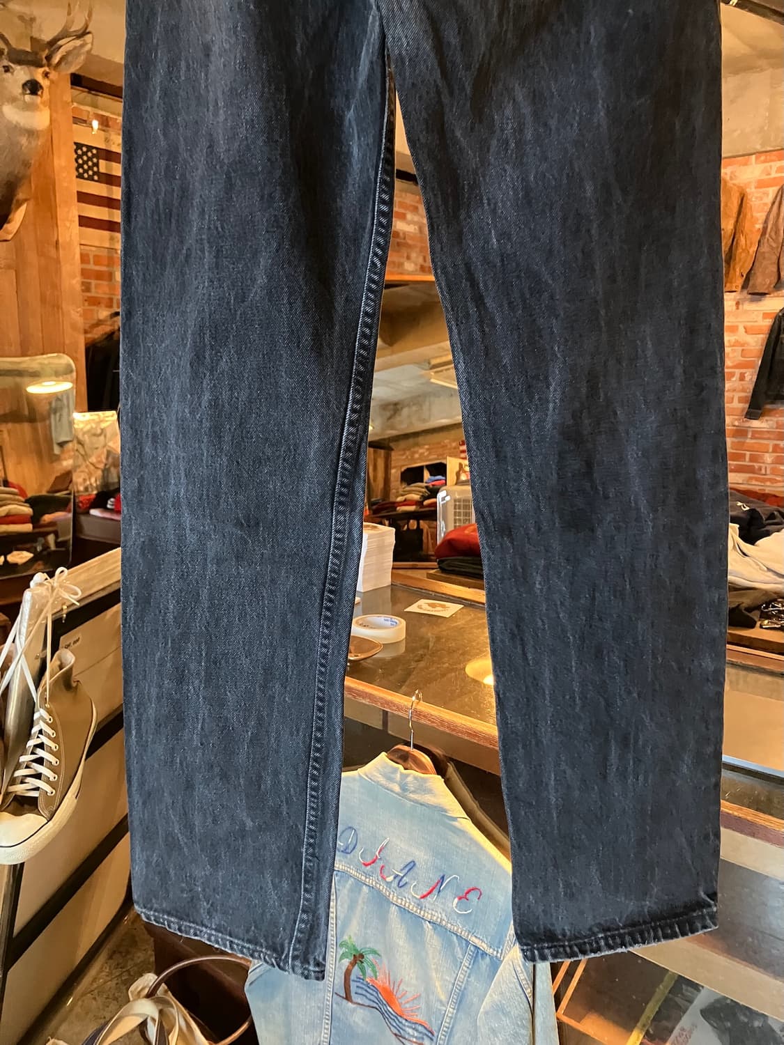 90s USA Levis 501 0660 Black Denim Pants 상품이미지7