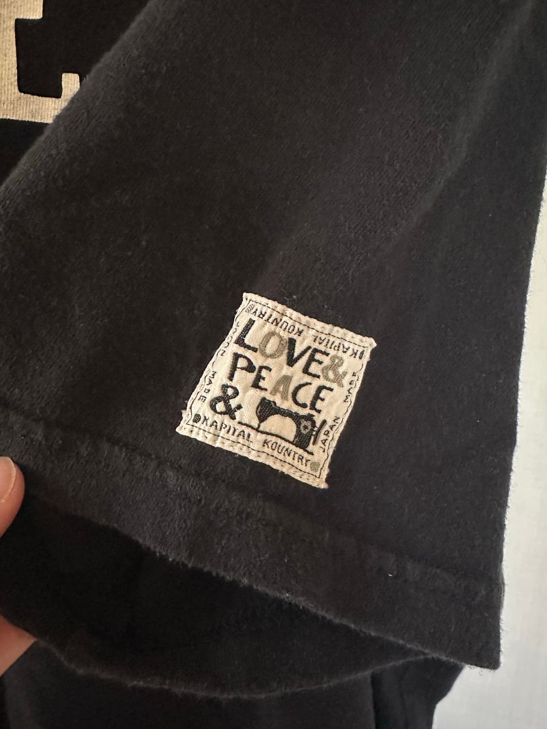 캐피탈 루키 크루넥 로고 티셔츠 블랙 상품이미지2