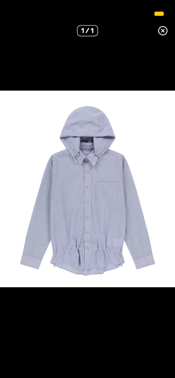 산산기어 후드 스트라이프 셔츠 2 상품이미지1