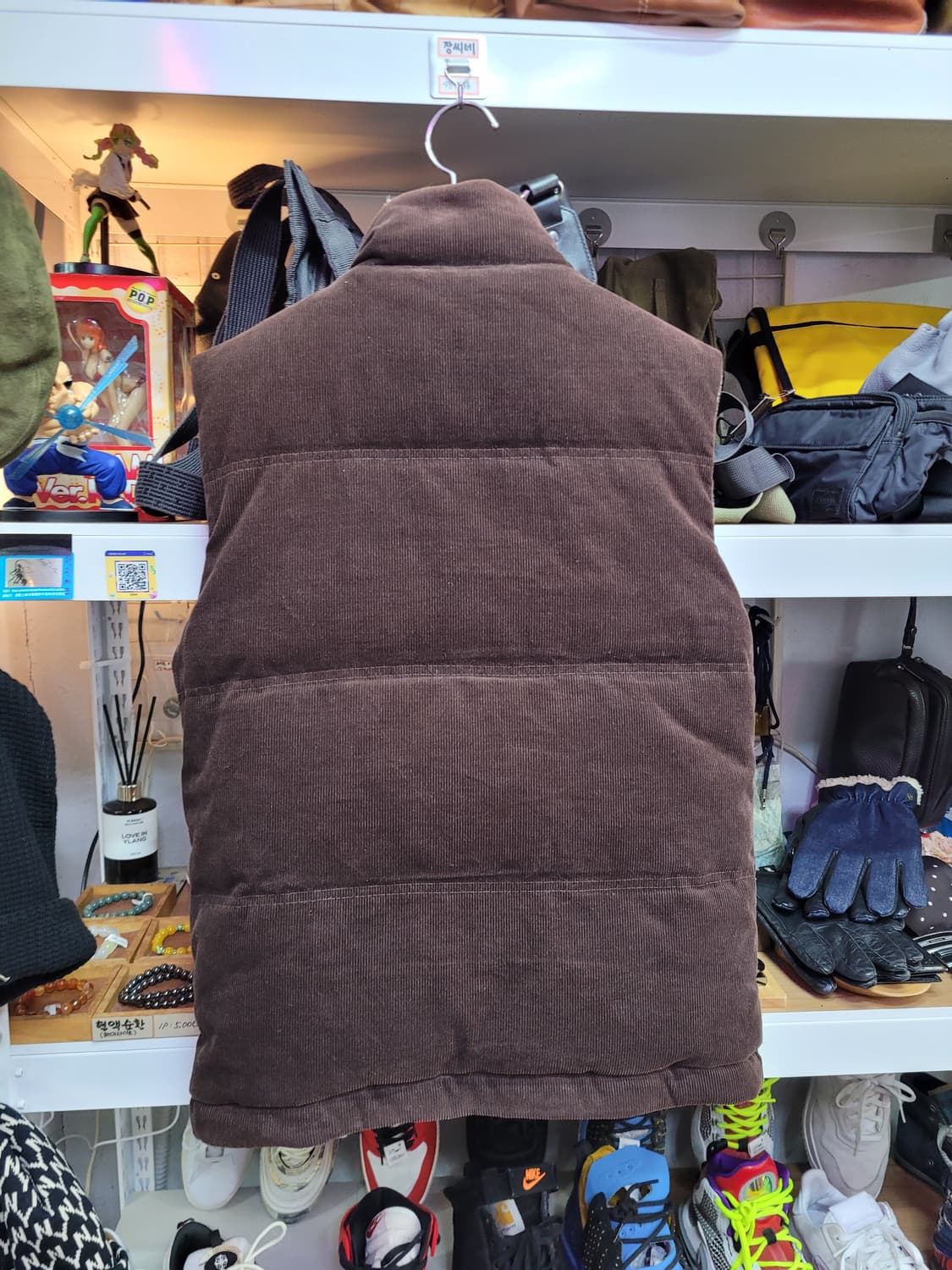 ZARA MAN 자라 코듀로이 브라운 면 그레이 양면 패딩 조끼 상품이미지2