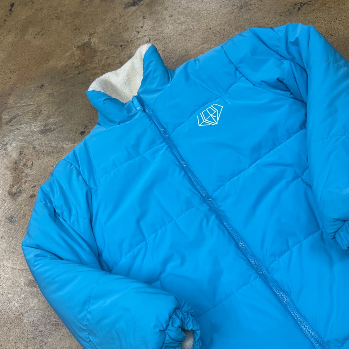 [정품/L] 임영웅 영웅시대 양면 플리스 블루 패딩 점퍼 b19 상품이미지1