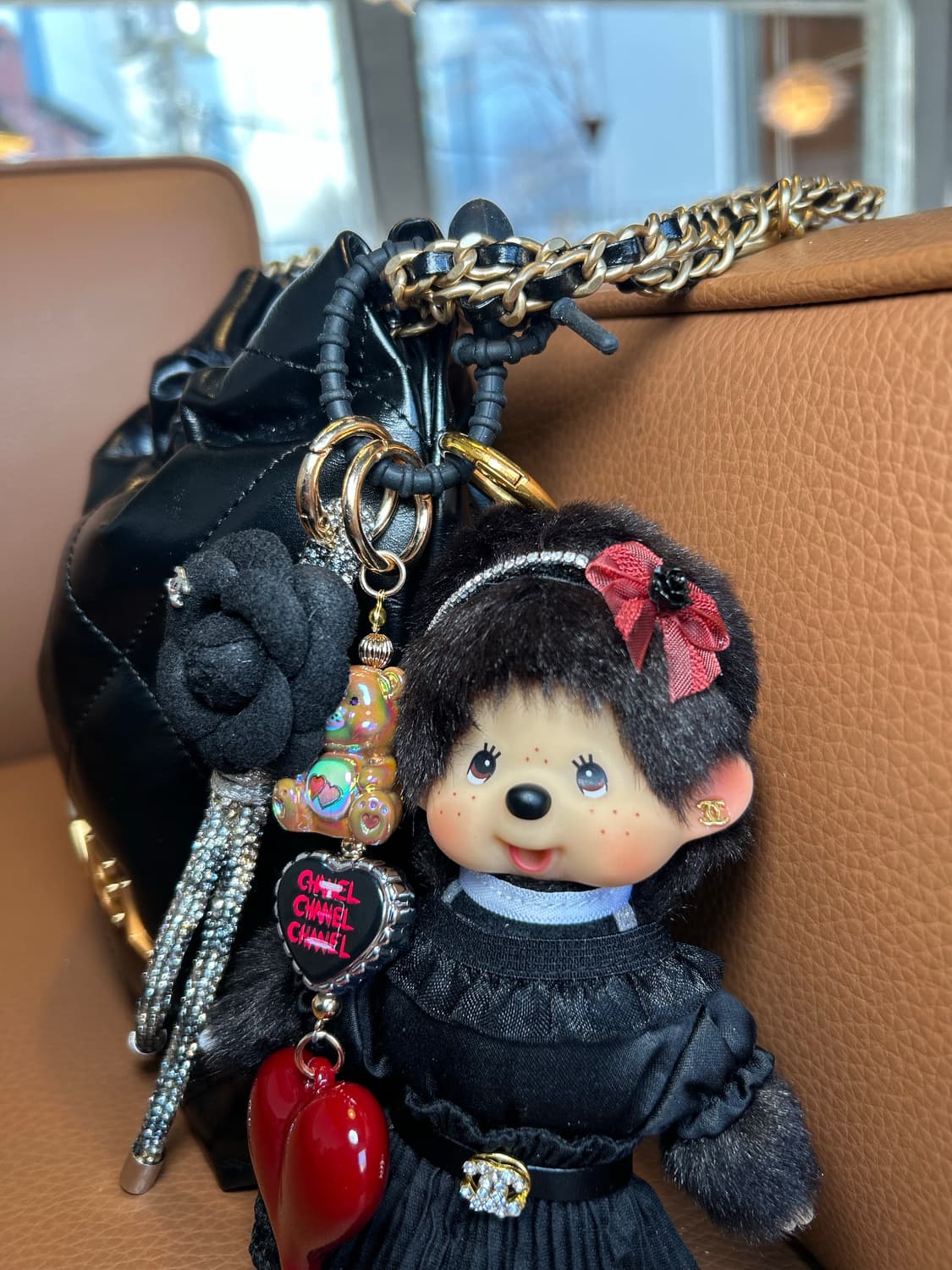 (69) ✨🖤정품몬치치커스텀_올블랙무드 레드하트포인트 상품이미지5