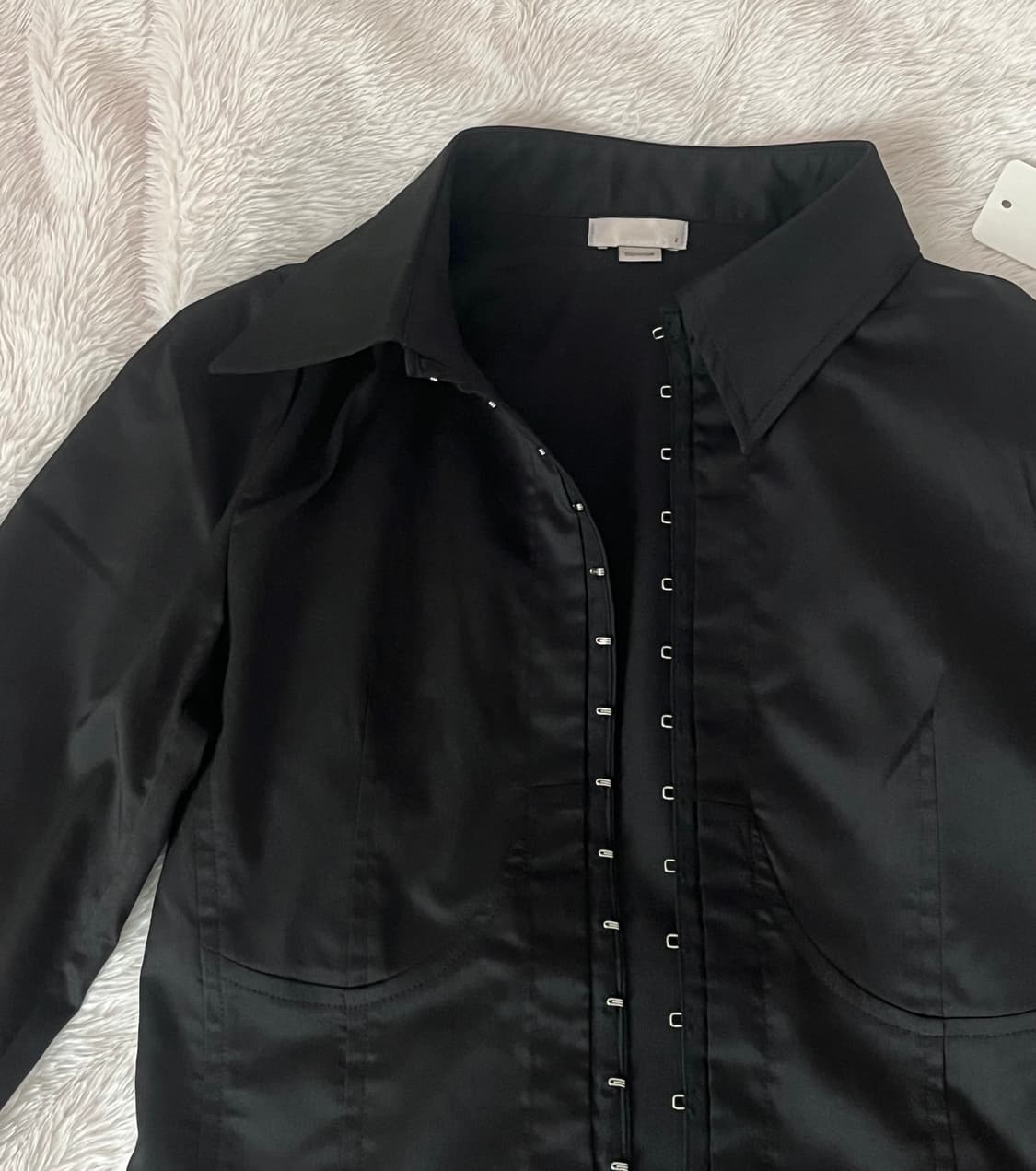 본네 Corset seam shirt (Black) 상품이미지5