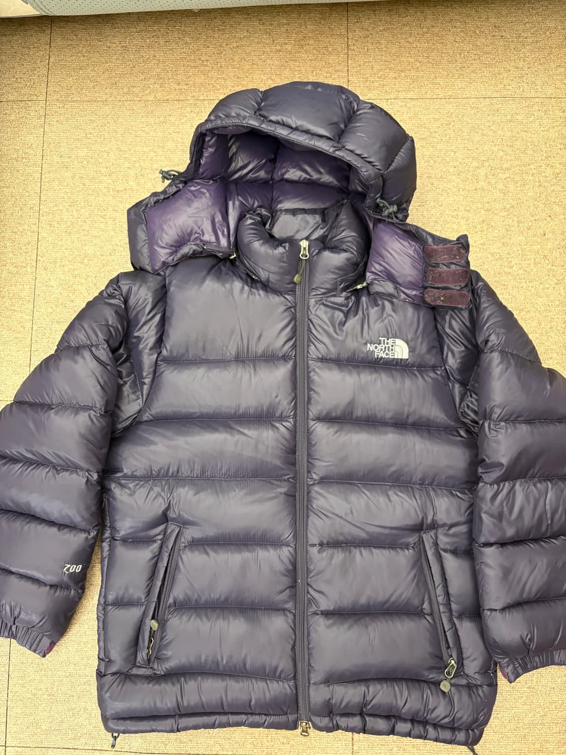 노스페이스 700 후드 다운 패딩 퍼플 95 상품이미지1