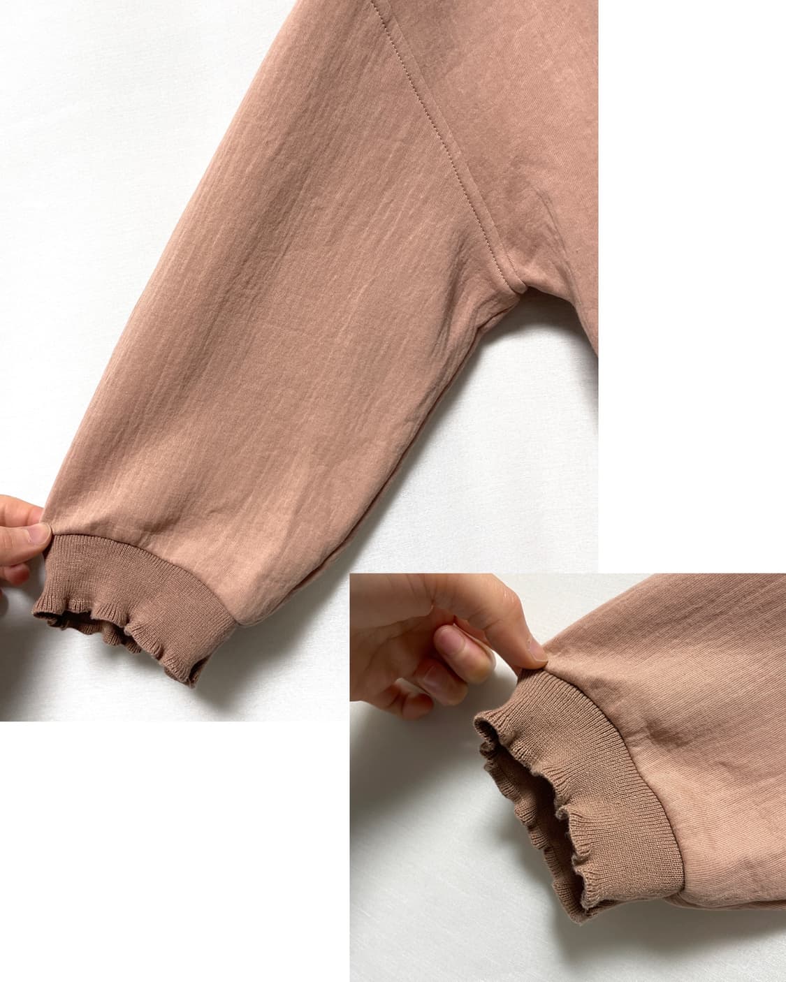 이태리 원단) 여성 한섬 마인 프릴 배색 7부소매 a라인 플레어 원피스 상품이미지4