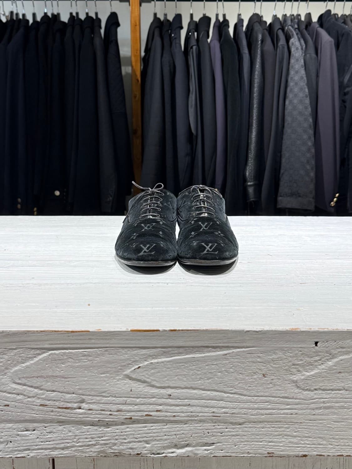 루이비통 블랙 모노그램 벨벳 옥스퍼드 슈즈 상품이미지3