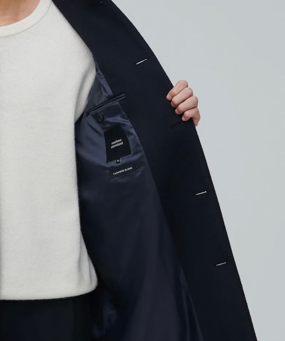 무탠다드 캐시미어 블렌드 맥코트 네이비 M 상품이미지6