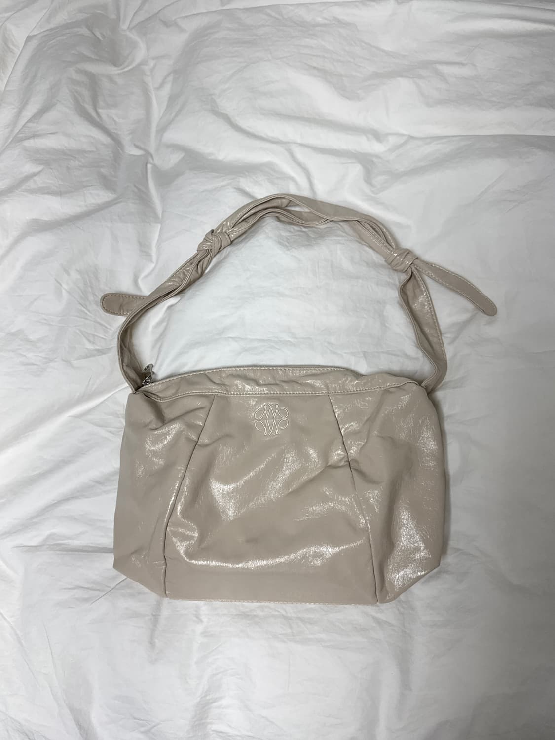 NICOLE SQUARE SHOULDER BAG_CREAM 상품이미지1