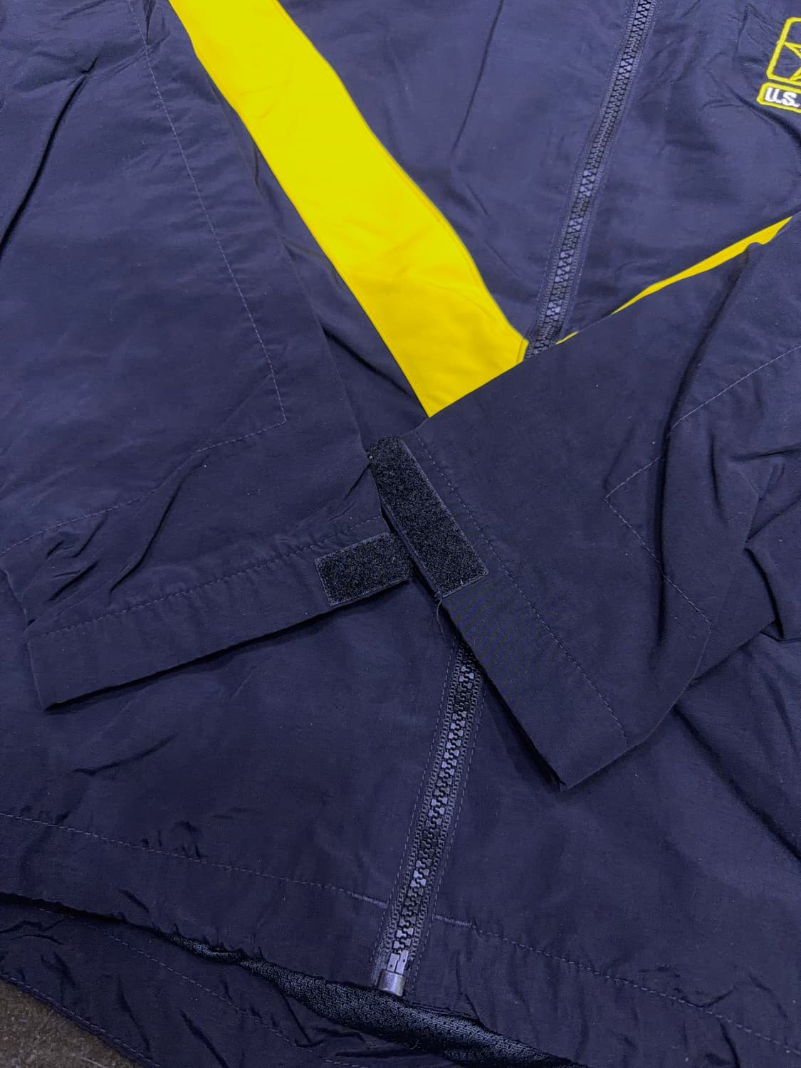 US ARMY 미군 APFU 신형 바람막이 점퍼 블랙 옐로우 S 숏 상품이미지6