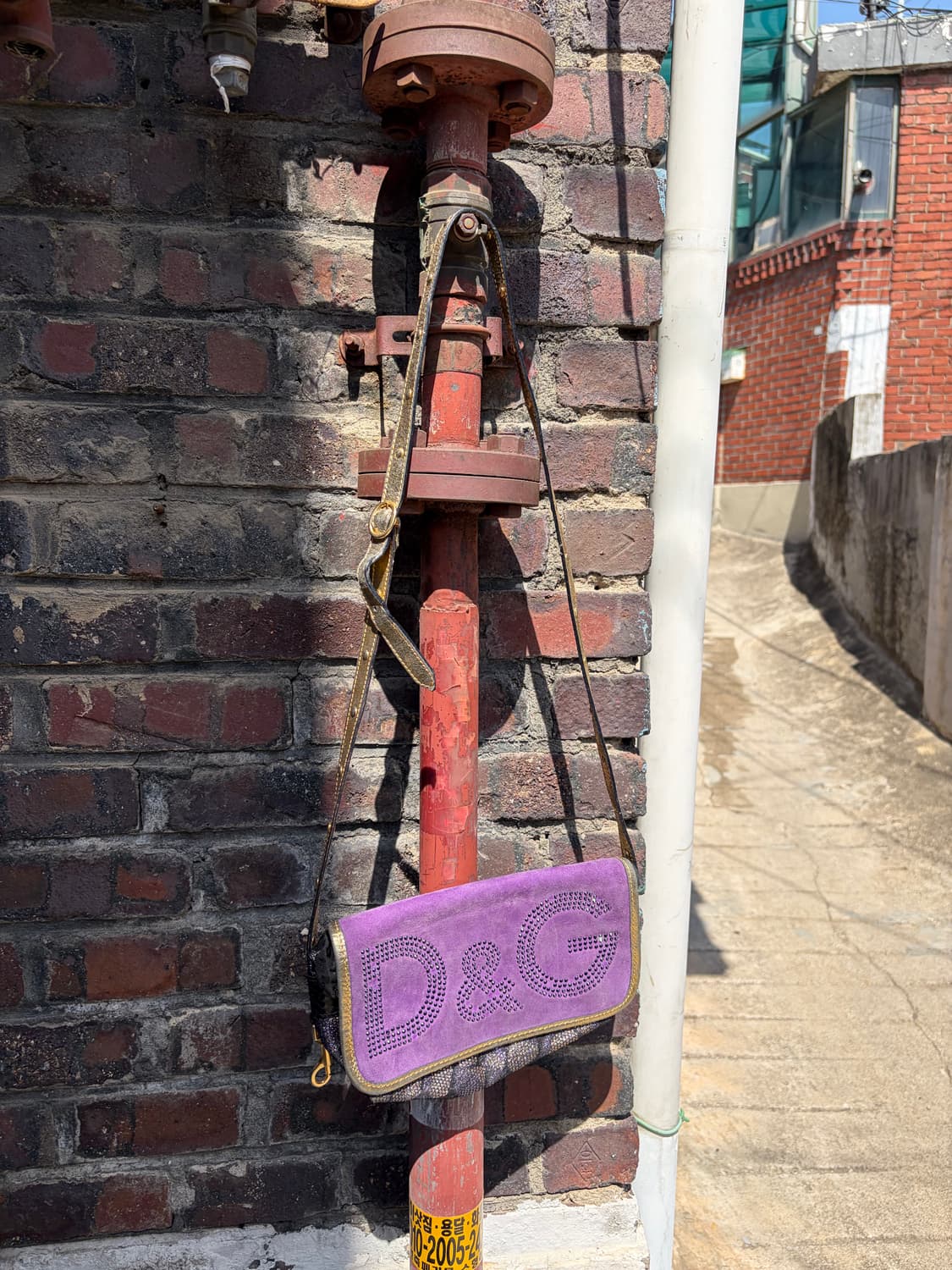 00s D&G 퍼플 스웨이드 숄더백  상품이미지3