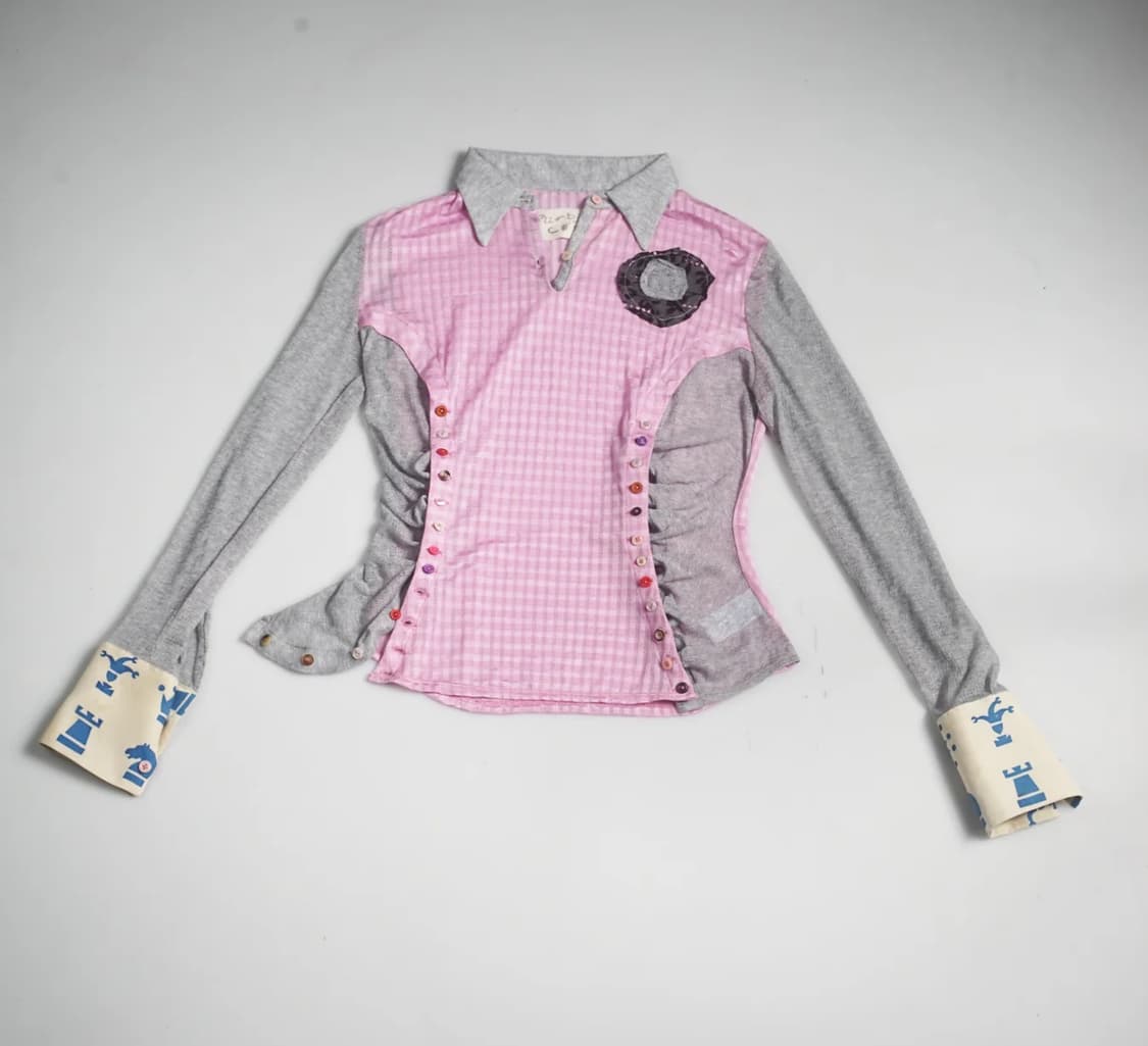 Garbage Core mille bottoni shirt 상품이미지1