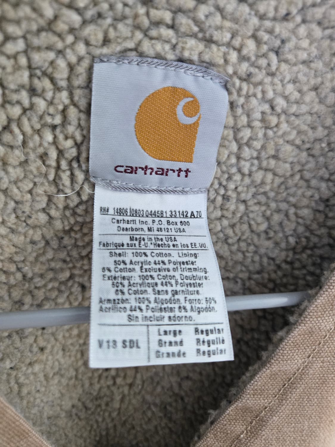 칼하트 베스트 V13 샌드스톤 덕 캔버스 SDL 조끼 상품이미지5