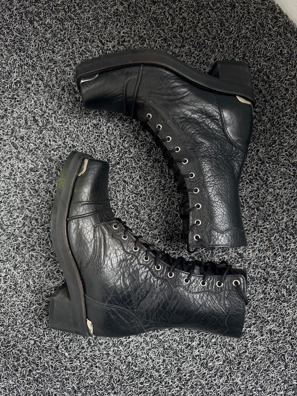 빈티지 하이탑 레이스업 웨스턴 앵클 부츠 상품이미지2