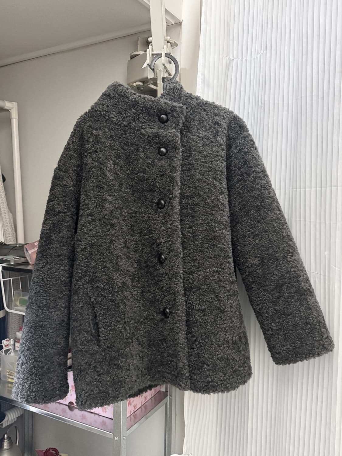 뽀글이 부클 하프 코트 (지그재그 인기템) 상품이미지1