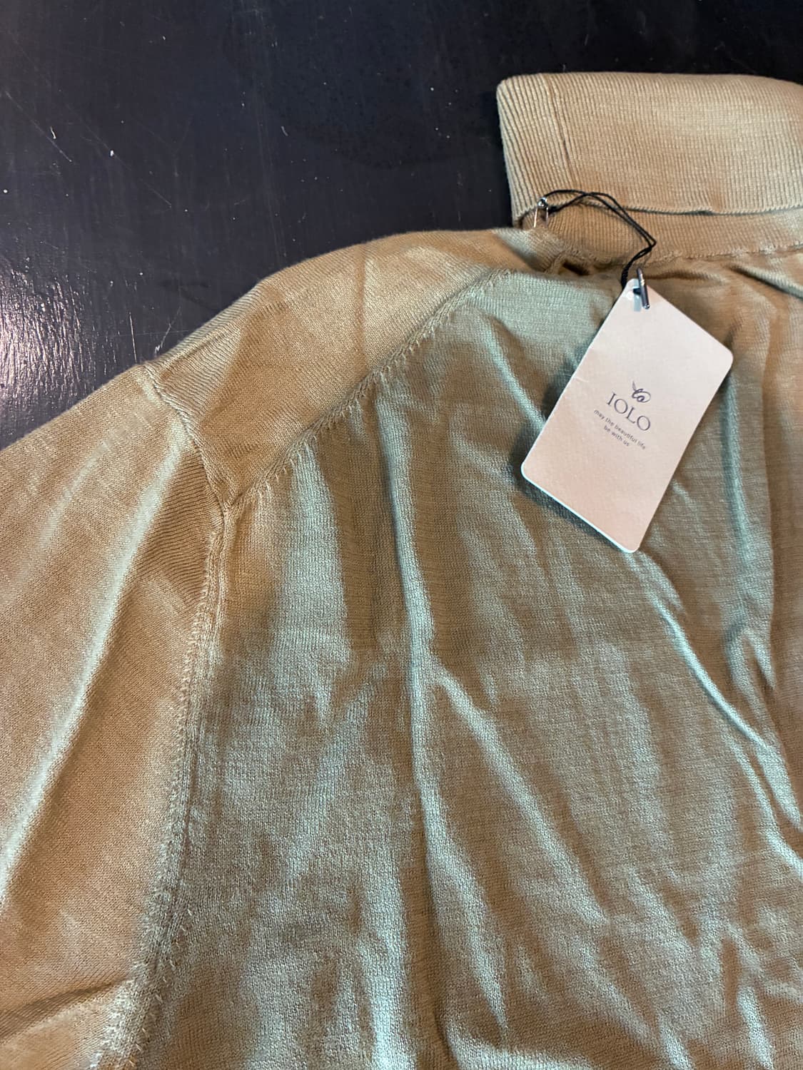 XXL) IOLO 이올로 수피마 코튼 터틀넥 니트 올리브 상품이미지3