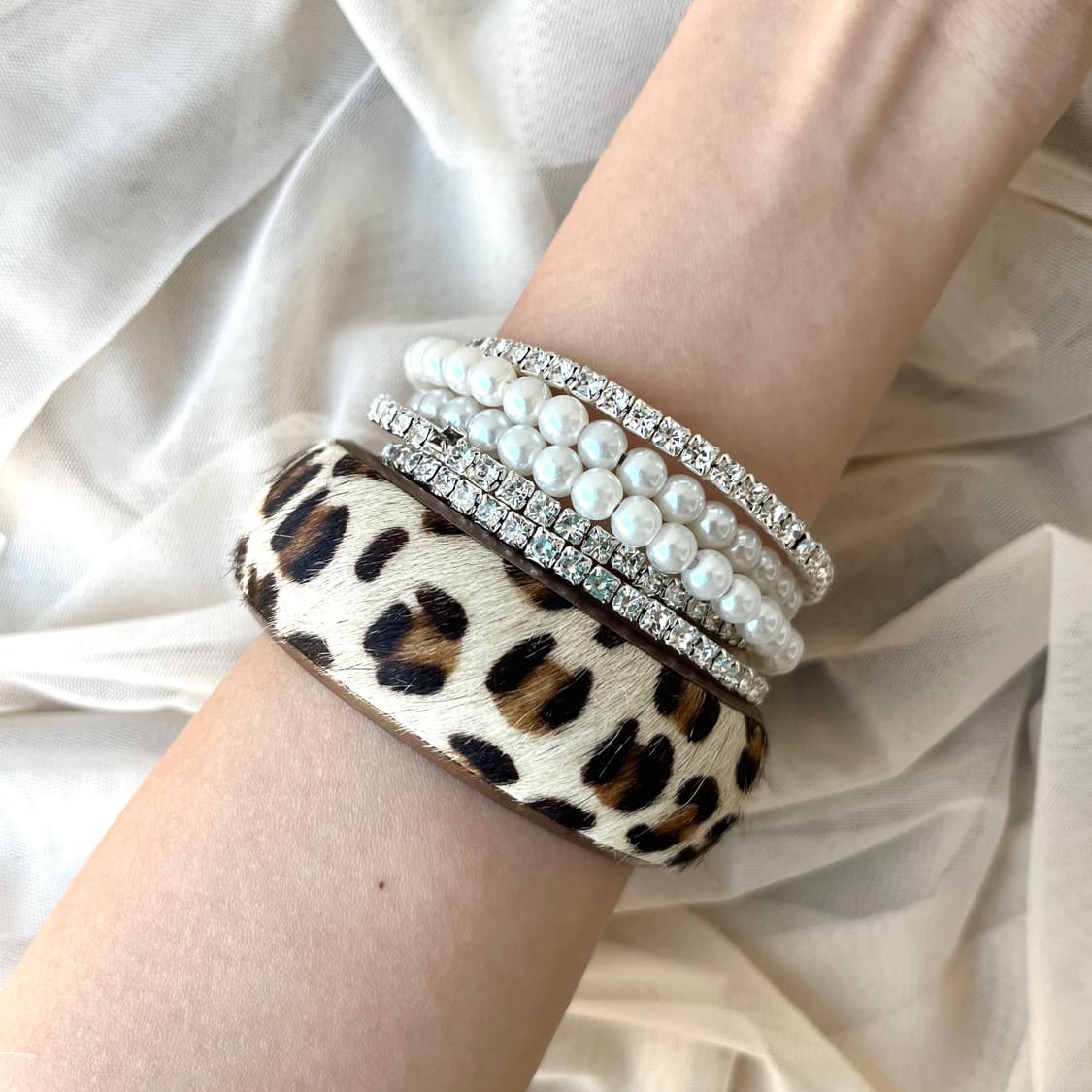 Vintage Bangle 호피 레오파드 뱅글 팔찌 브레이슬릿 일괄 상품이미지3