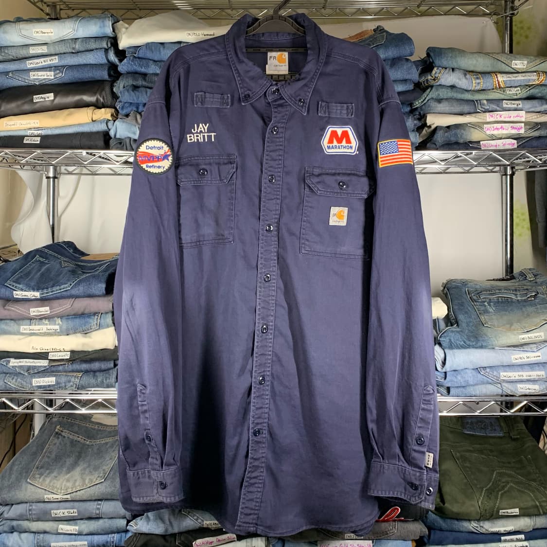 [2XL] 칼하트 FR 리플랙티브 패치워크 워크셔츠 상품이미지2