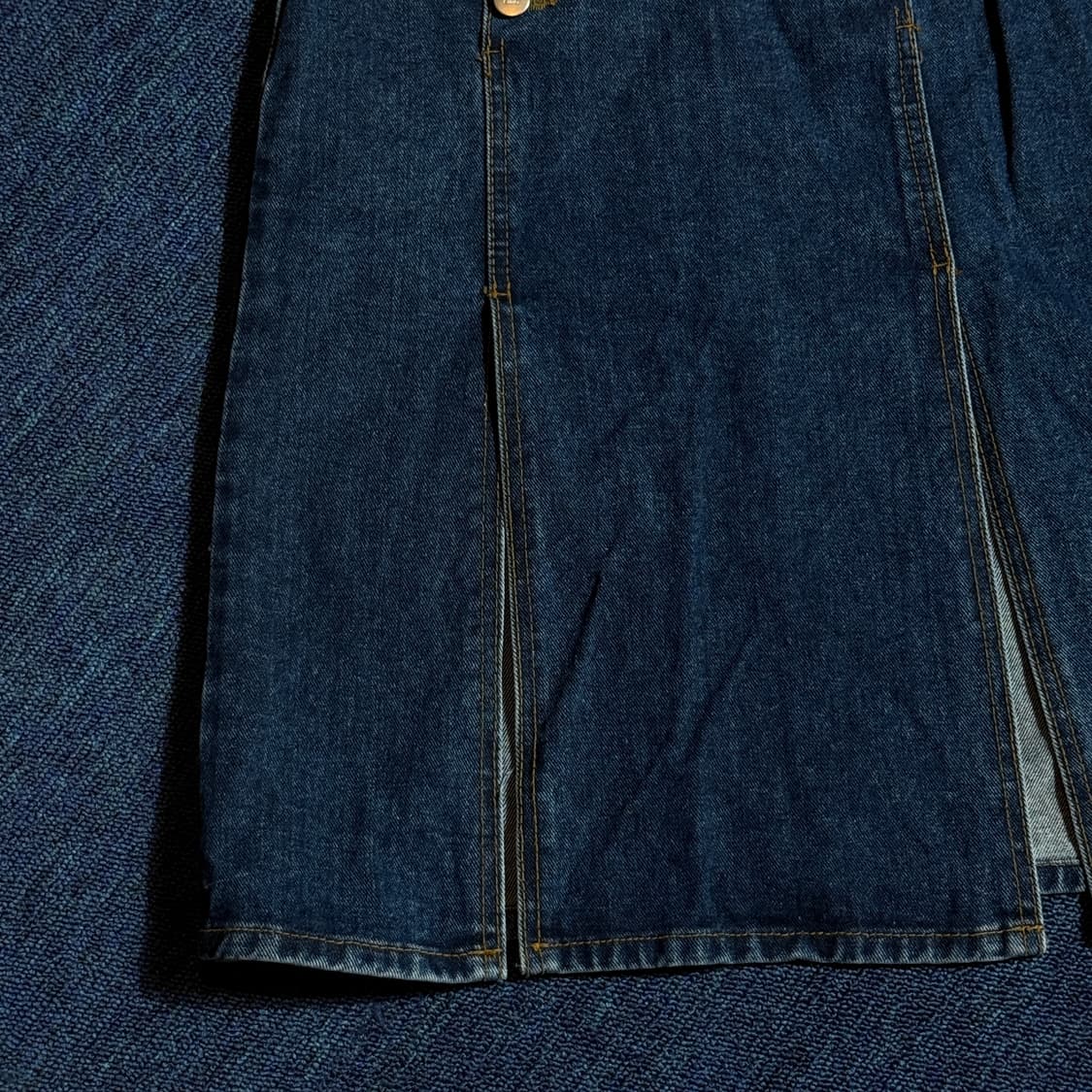 빈티지 앞트임 데님 스커트 상품이미지3
