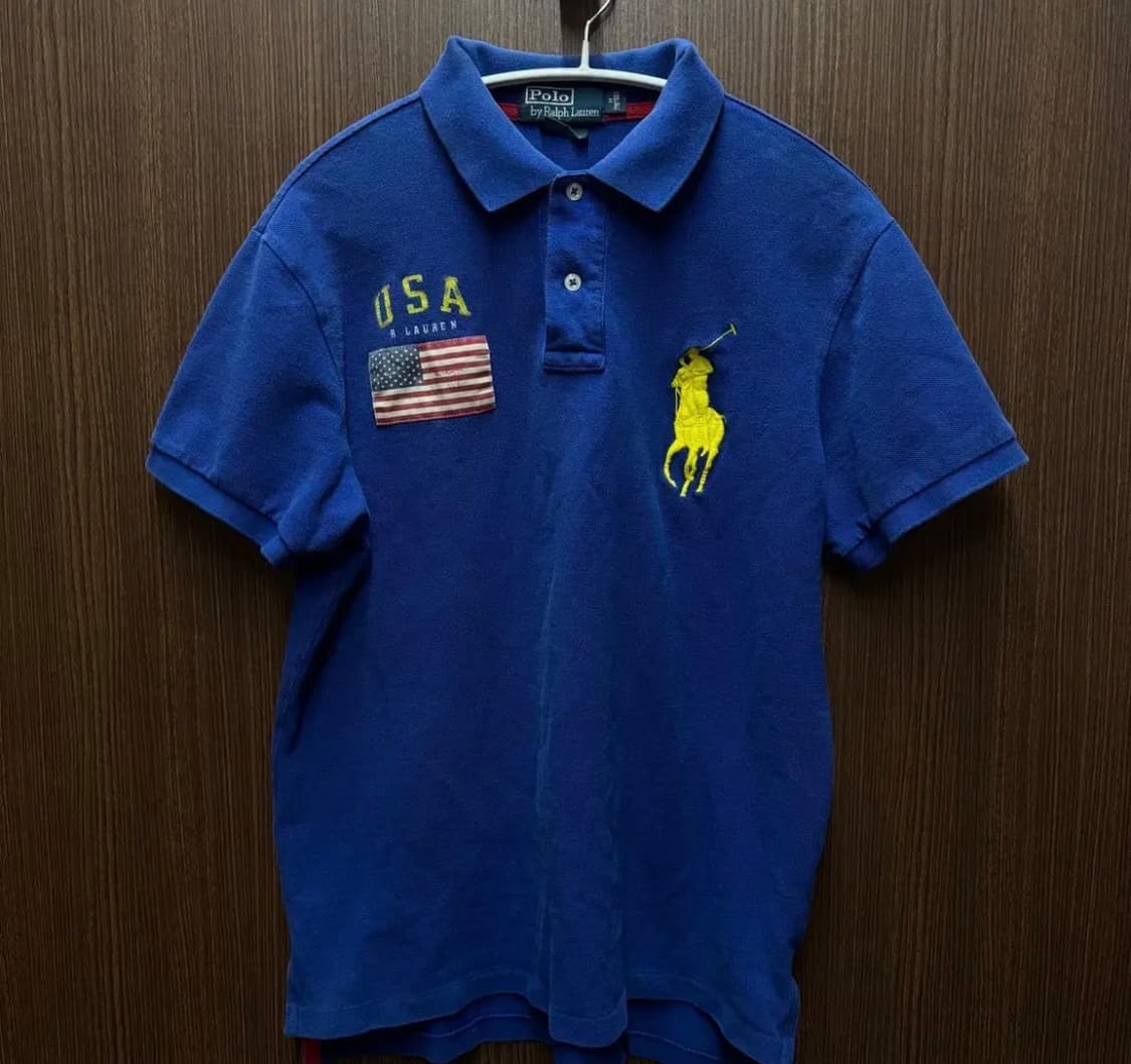 폴로 랄프로렌 빅포니 금장 카라티 성조기 (배송비 포함) 상품이미지1